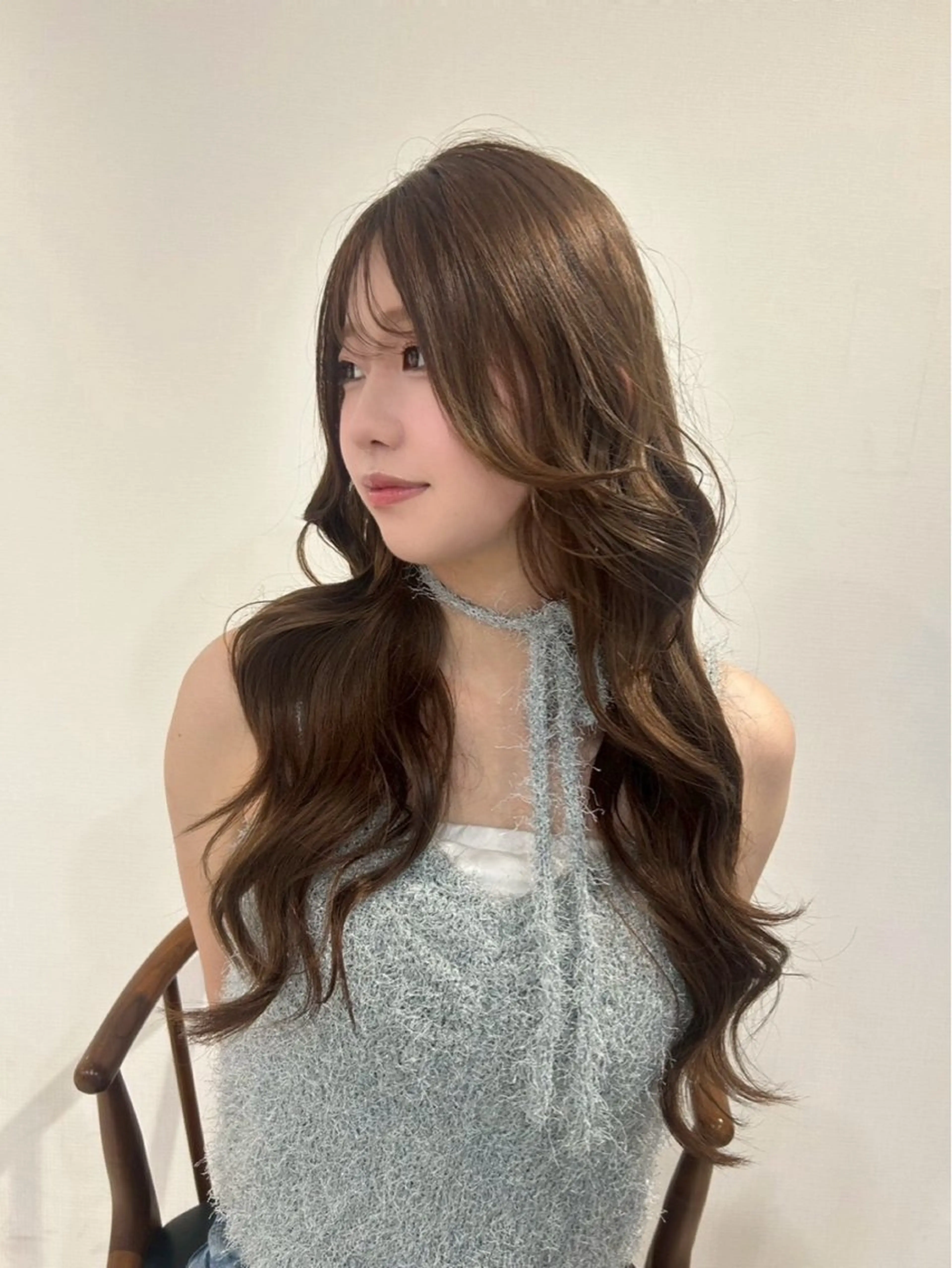 ロング カラー ブラウンカラー ヘアカラー amoretto miinaのヘアスタイル