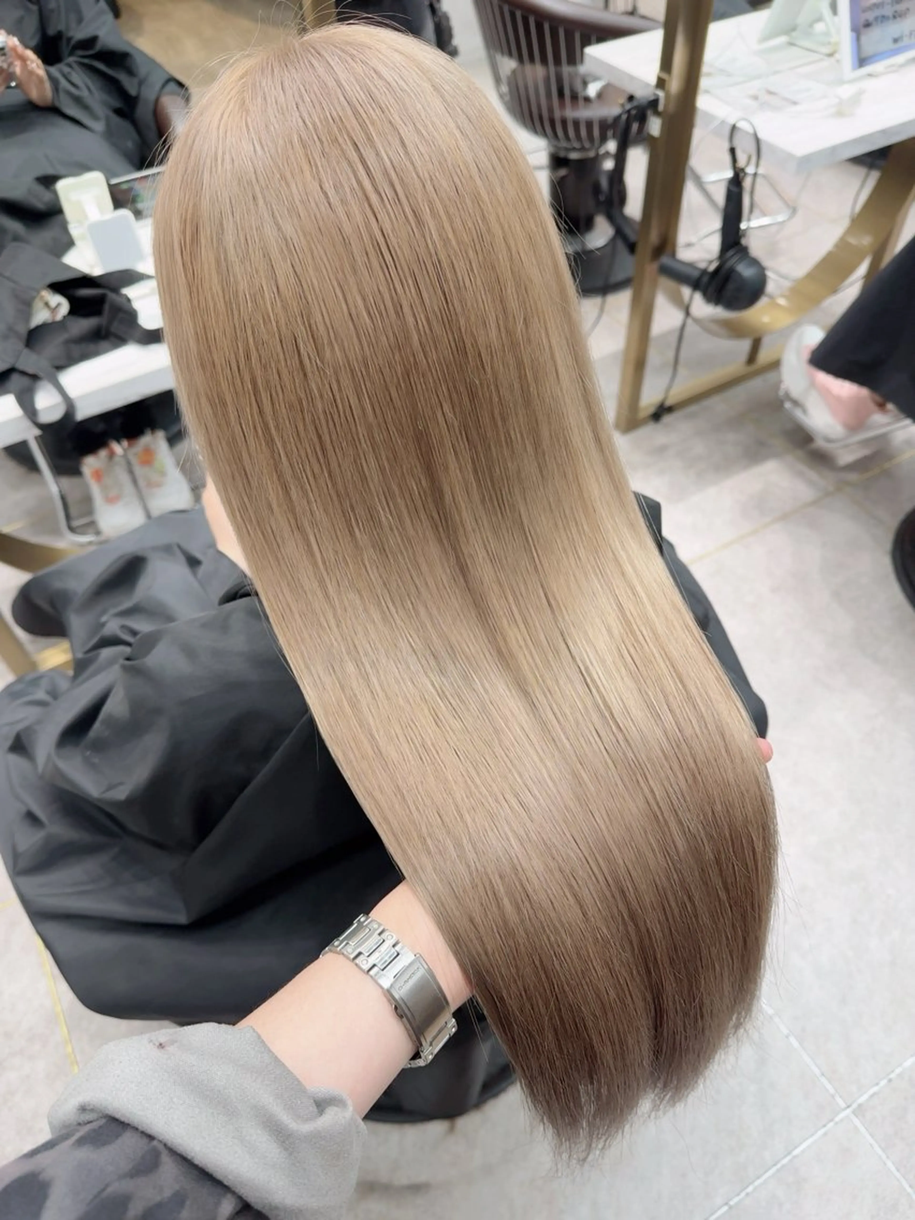 セミロング カラー ヘアアレンジ ヘアカラー トリートメント 天神/ブリーチ/ ブリーチなしカラーのヘアスタイル