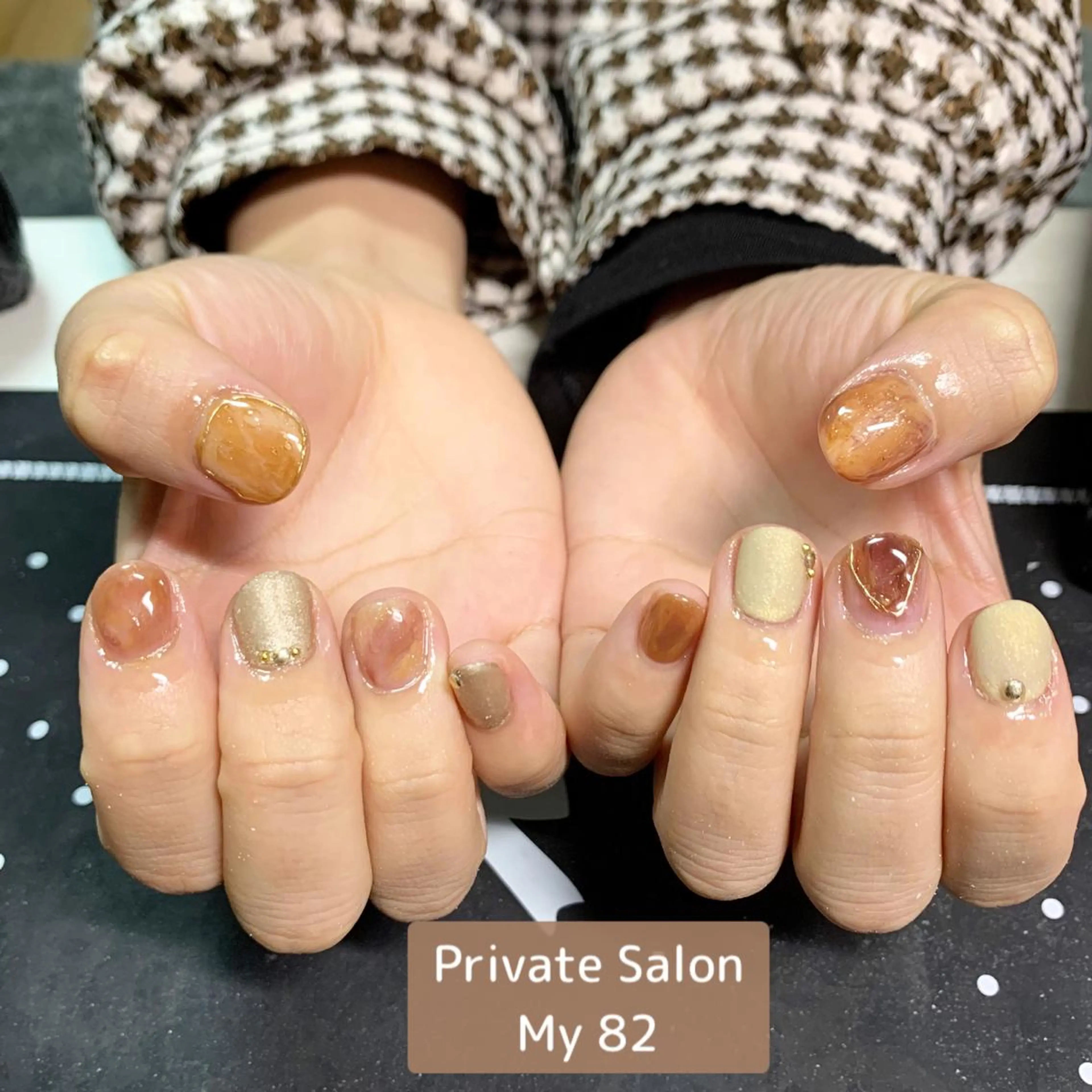 ネイル 成人式 ラメ(グリッター) マットネイル ニュアンスネイル シンプルネイル Private Sa lon  MARLOのネイルデザイン