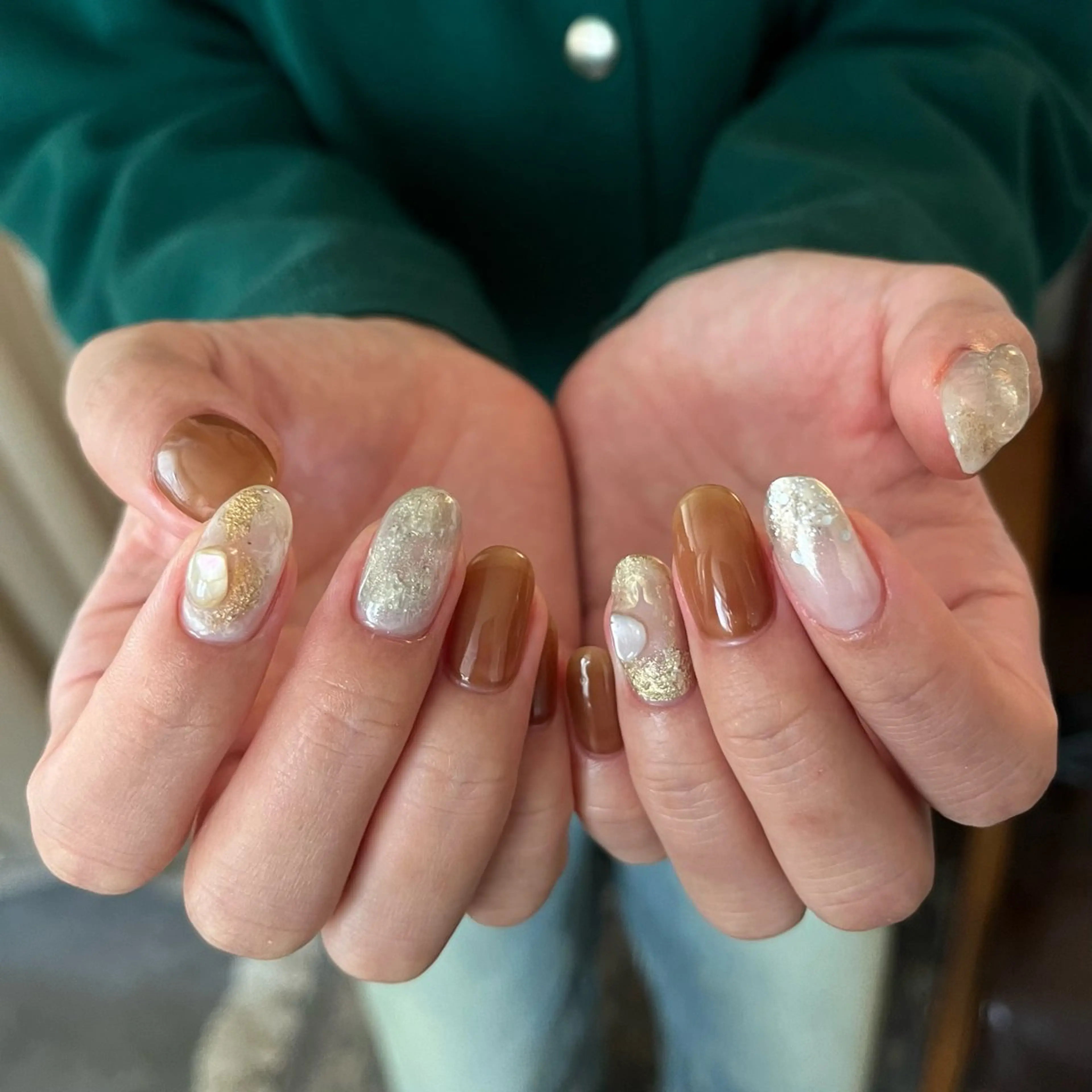 ネイル ホワイト ハンドネイル vegh. nail／阿波座のネイルデザイン
