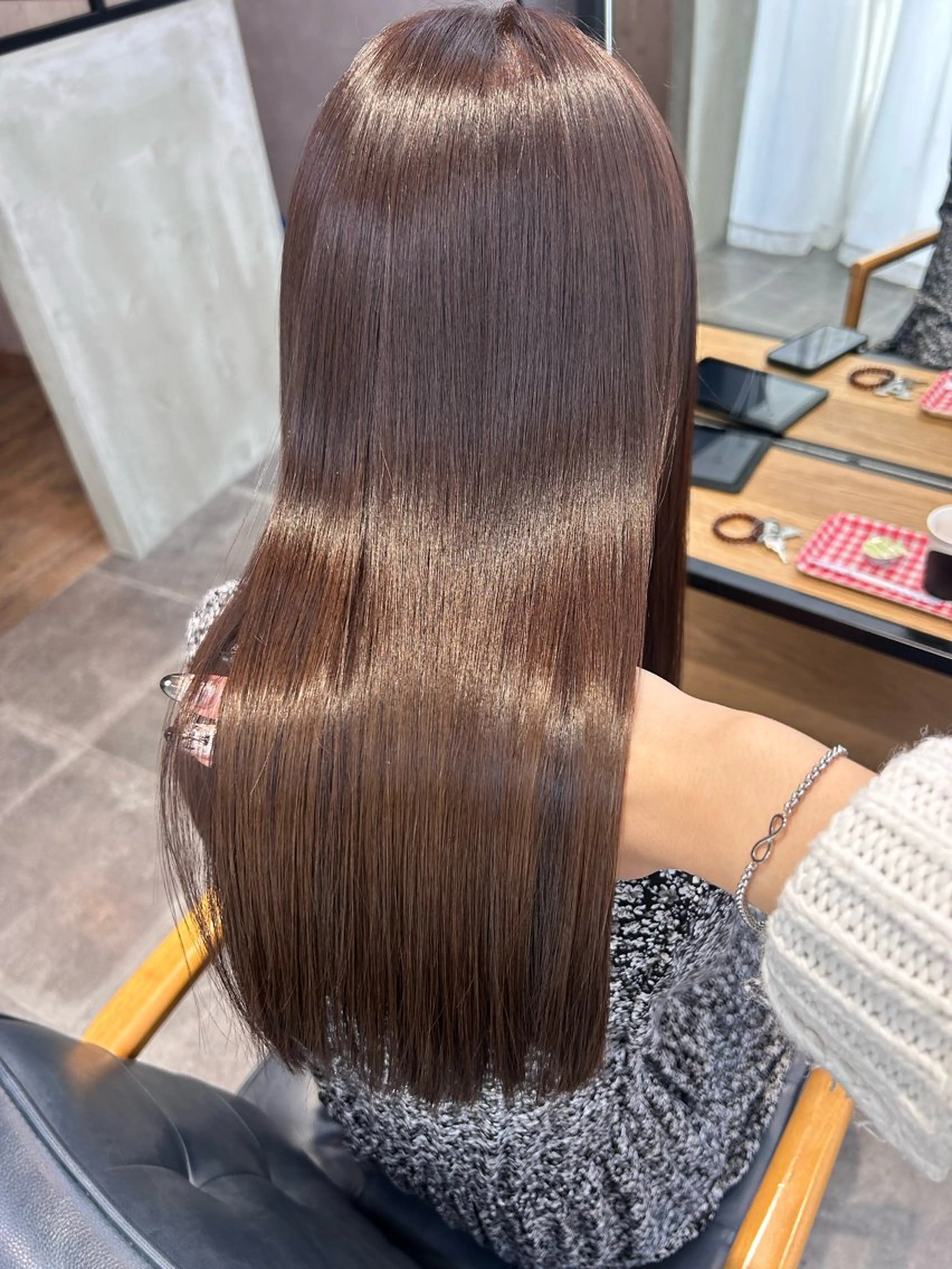 セミロング カラー 韓国×髪質改善カラー 💎hinaのヘアスタイル