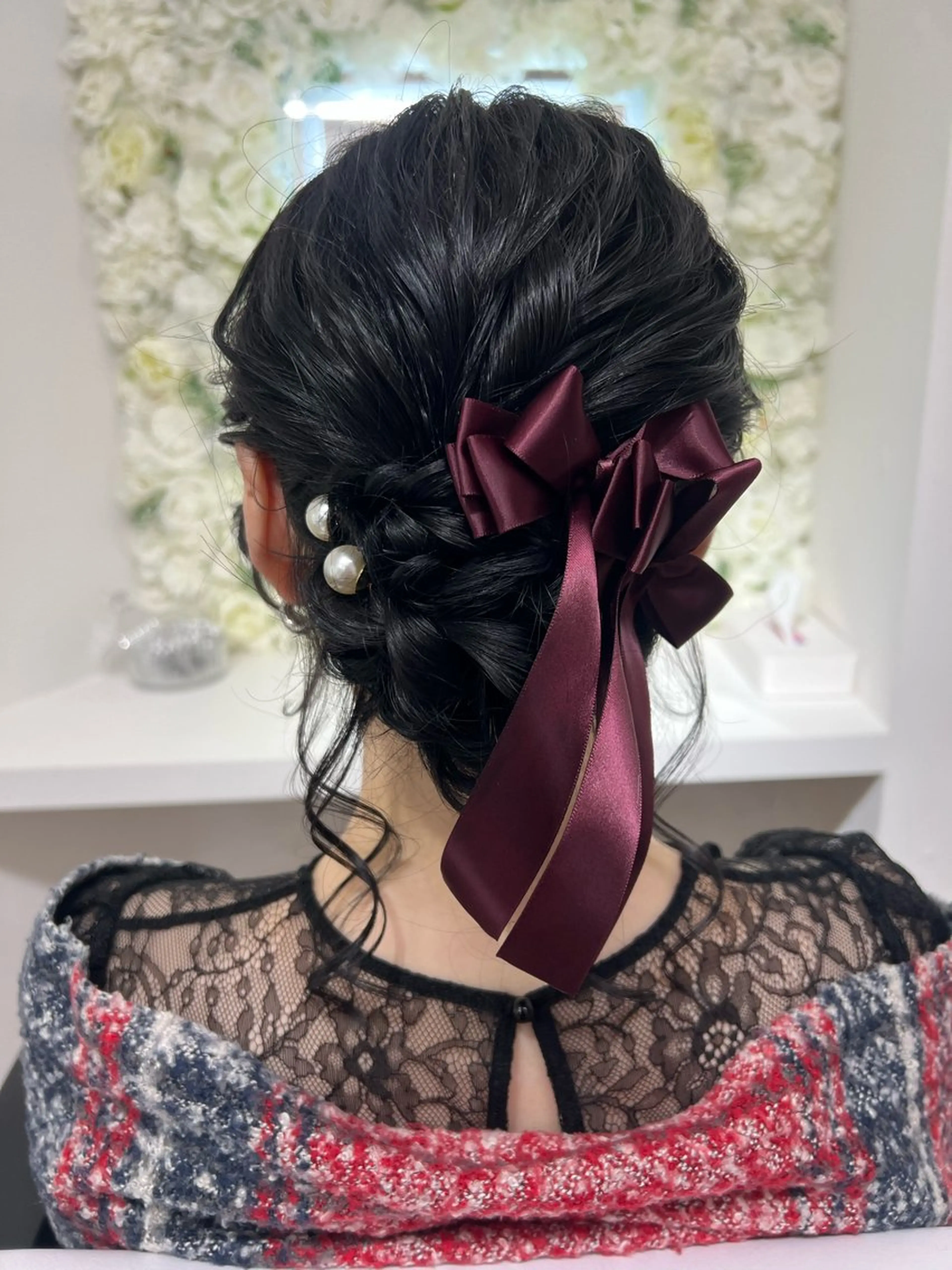セミロング ヘアアレンジ ヘアセット ベルグロー 原宿👸のヘアスタイル