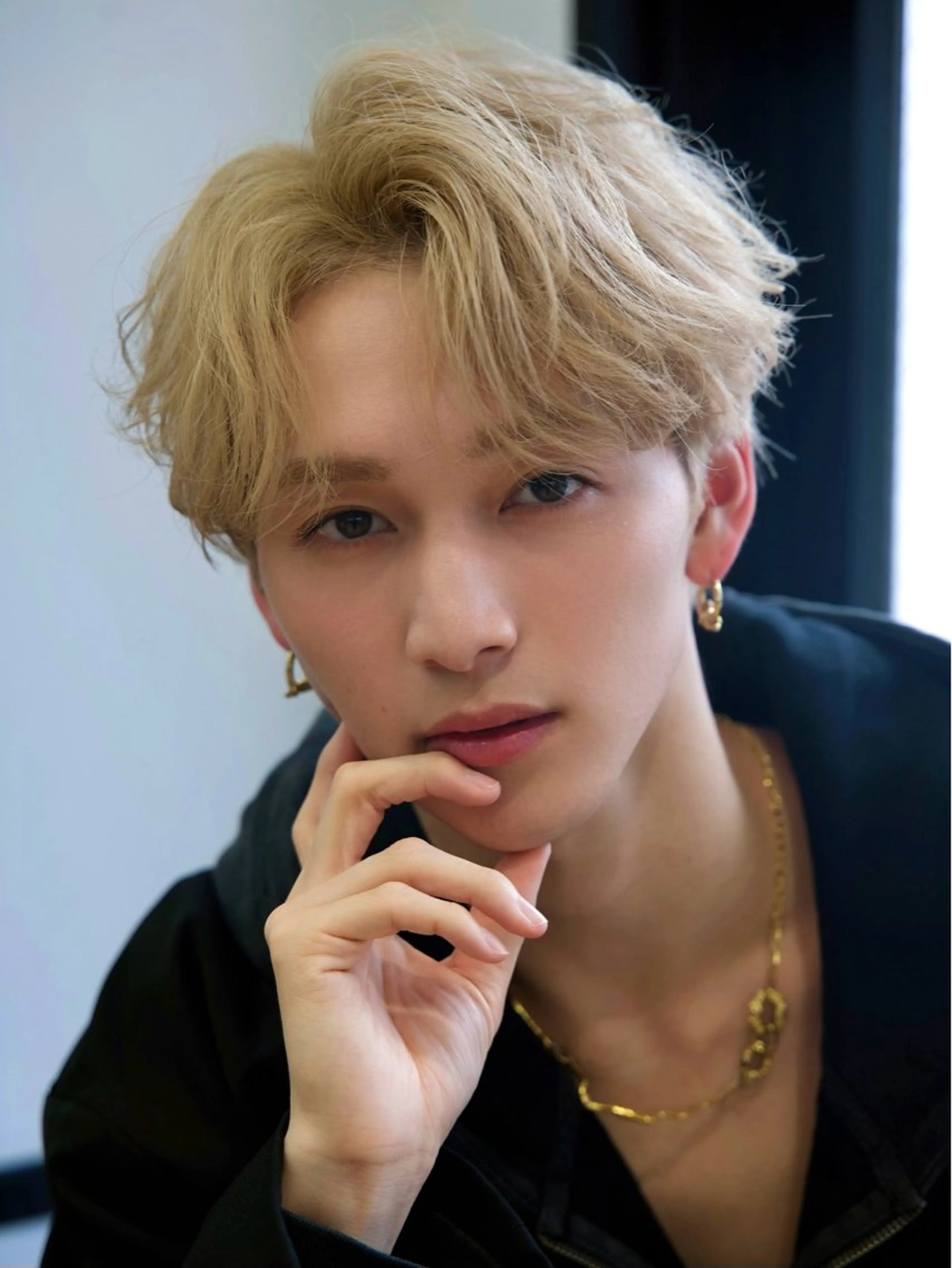 ミディアム カラー パーマ メンズ ヘアカラー 服部 晴也のヘアスタイル