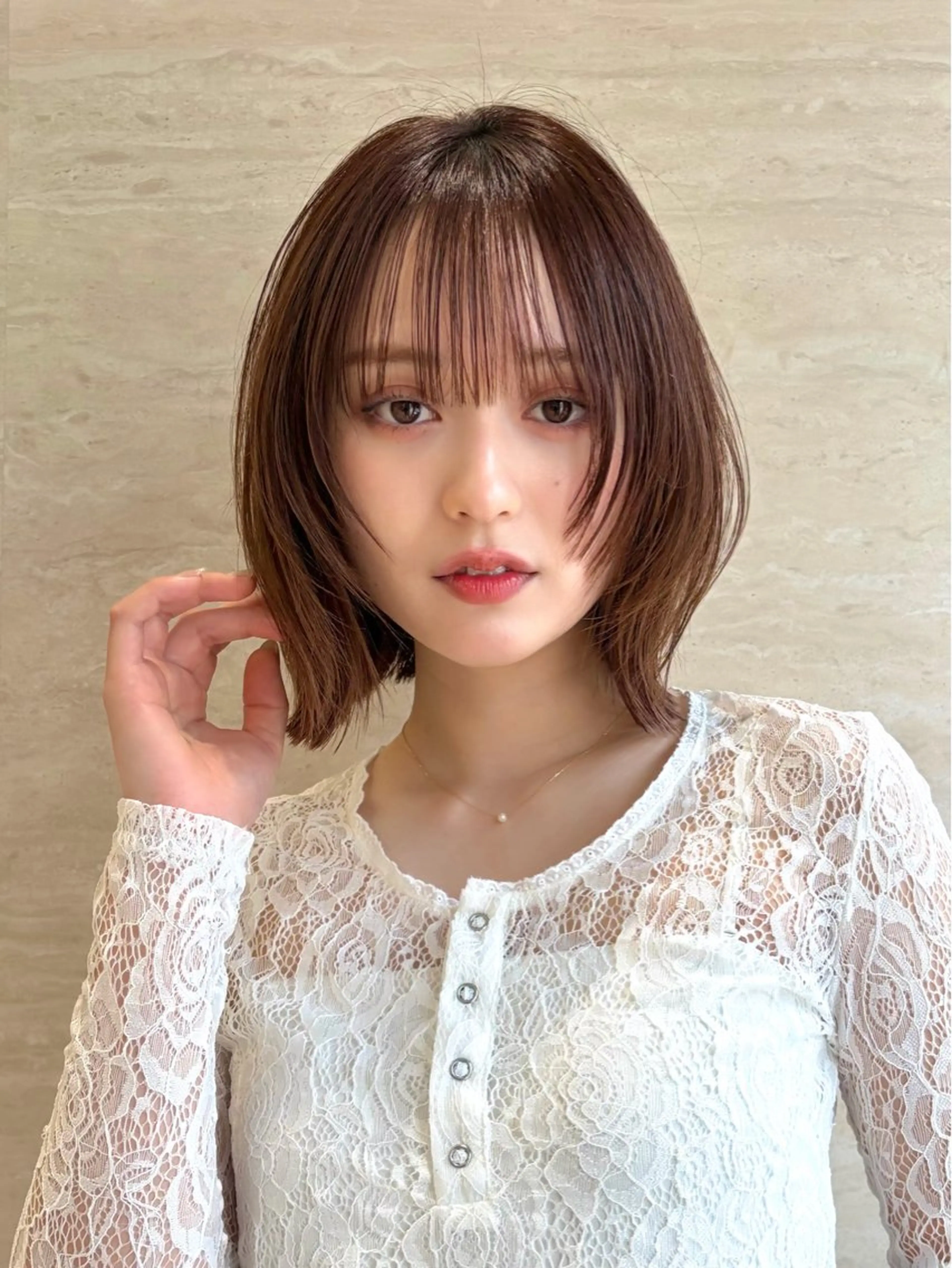 ショート カラー 透明感カラー 似合わせカット カット ヘアカラー PULSE yokohama所属・タッセルボブ/韓国 レイヤー/髪質改善のヘアスタイル