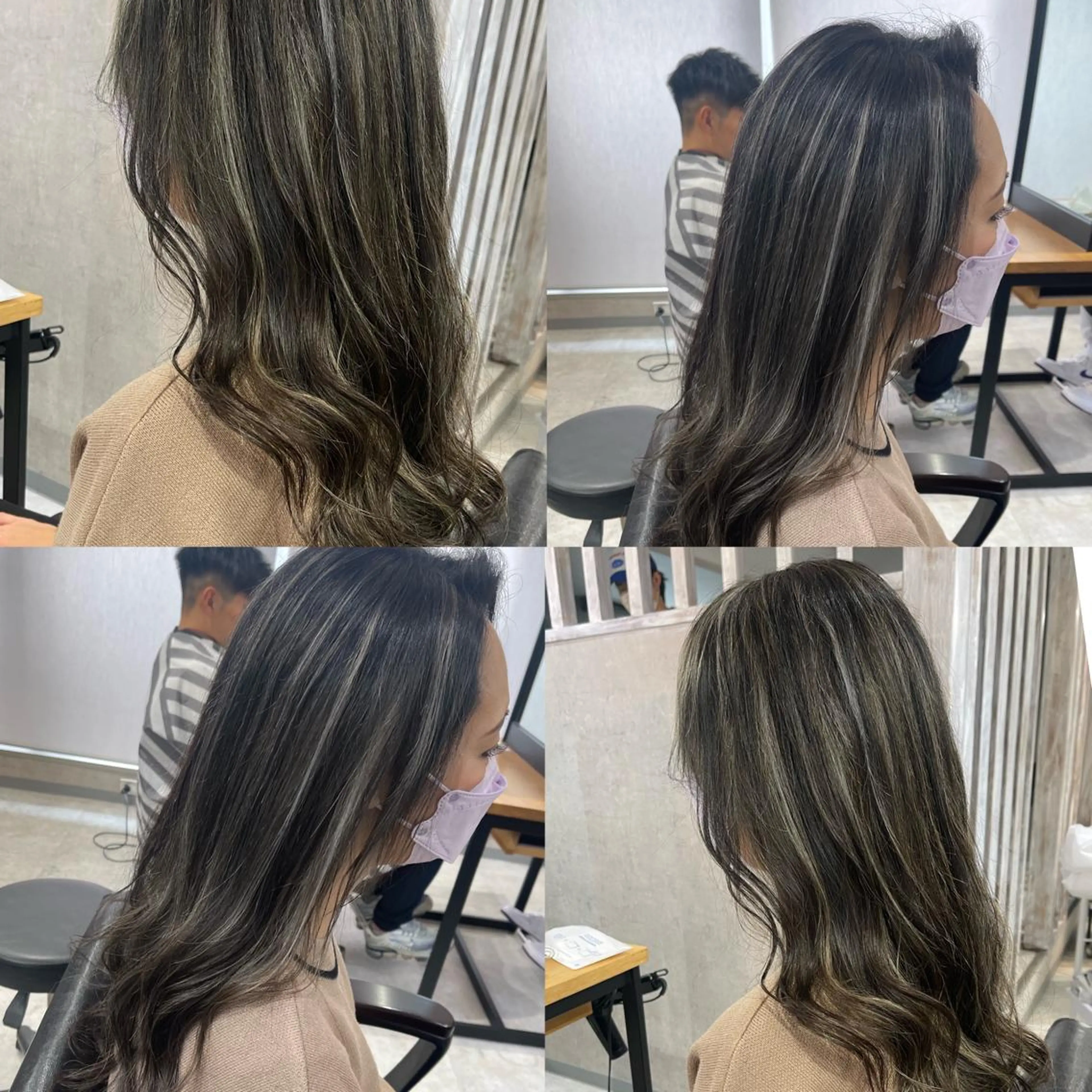 ロング ヘアアレンジ ハイライト ヘアカラー 松井那津子 /ハイライトブリーチのヘアスタイル