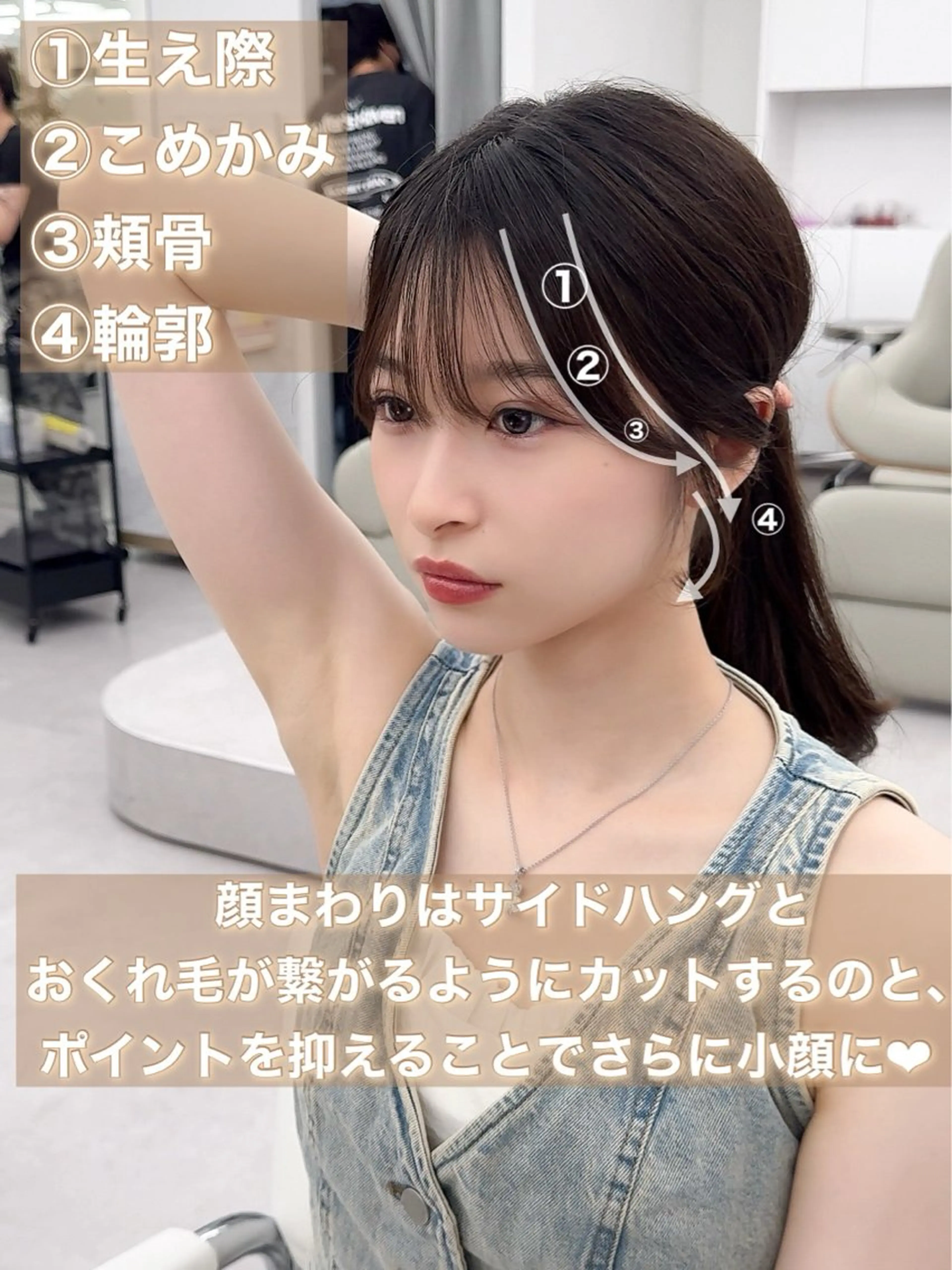 ミディアム カラー ヘアアレンジ 顔周り&ミディアム 特化/池袋/kokiのヘアスタイル