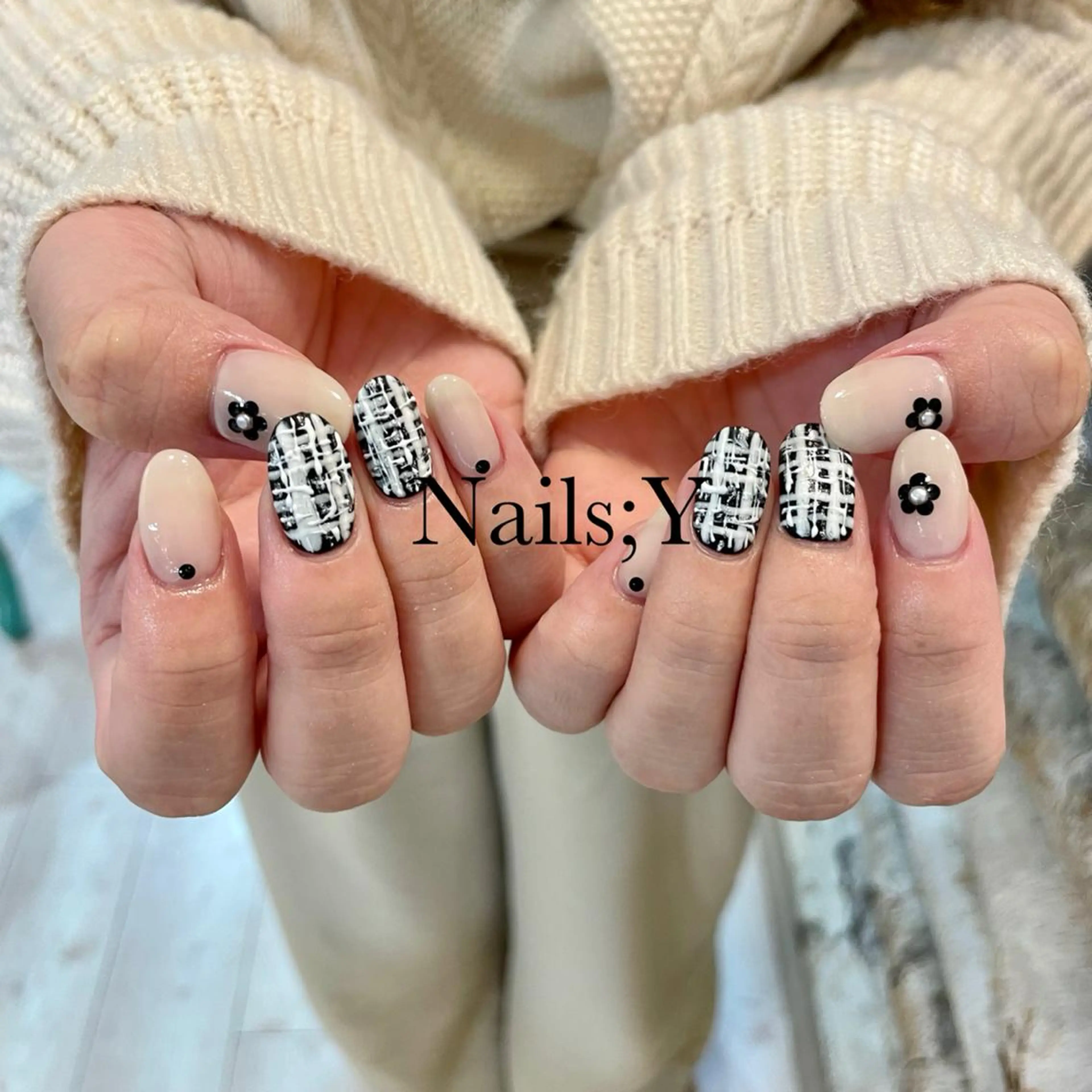 ネイル アートネイル 長さ出し ジェルネイル パラジェル ハンドネイル yo koのネイルデザイン