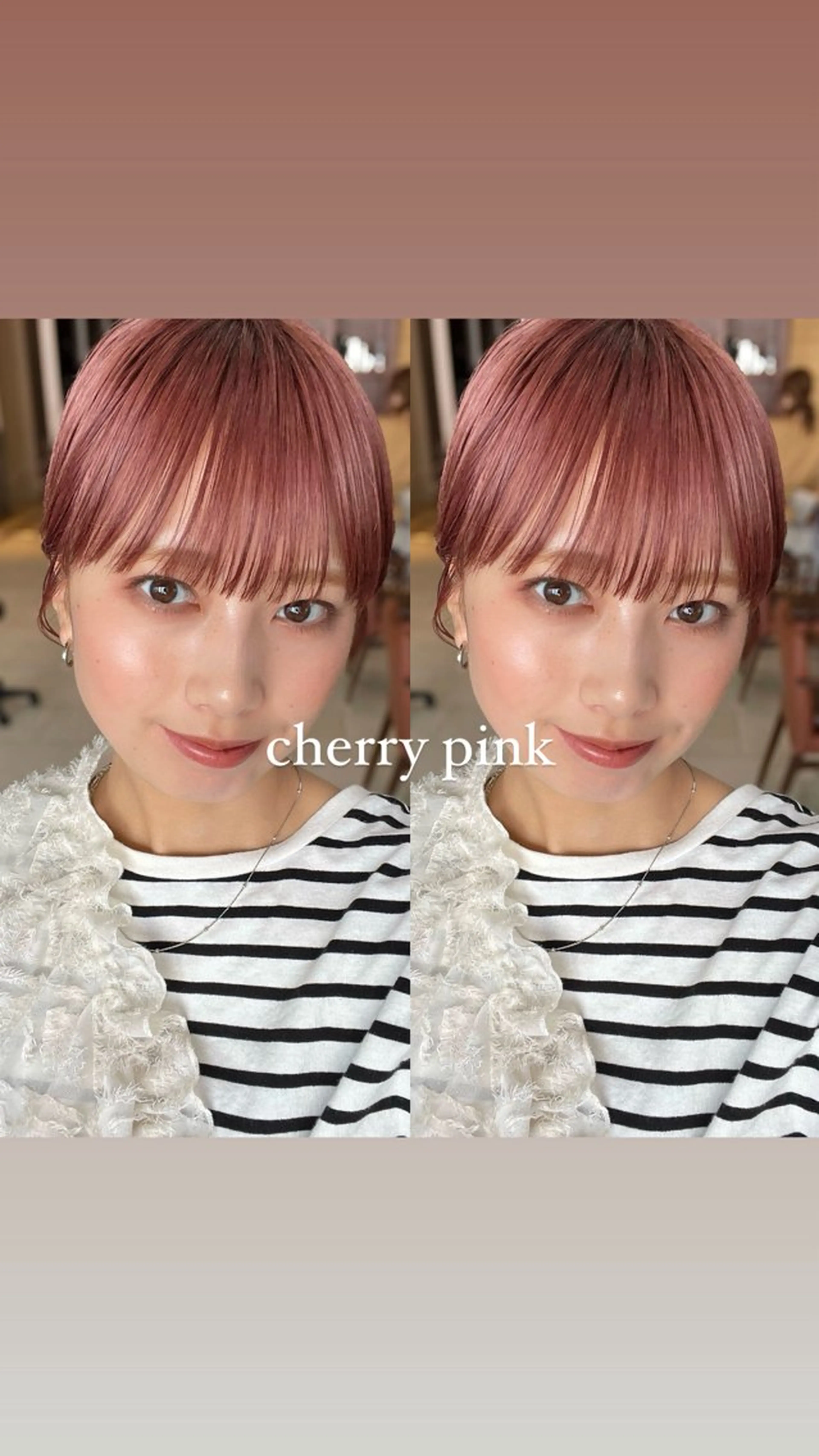 ショート カラー ブリーチ ピンクカラー 顔まわり🥨レイヤー /透明感/水口舞奈のヘアスタイル