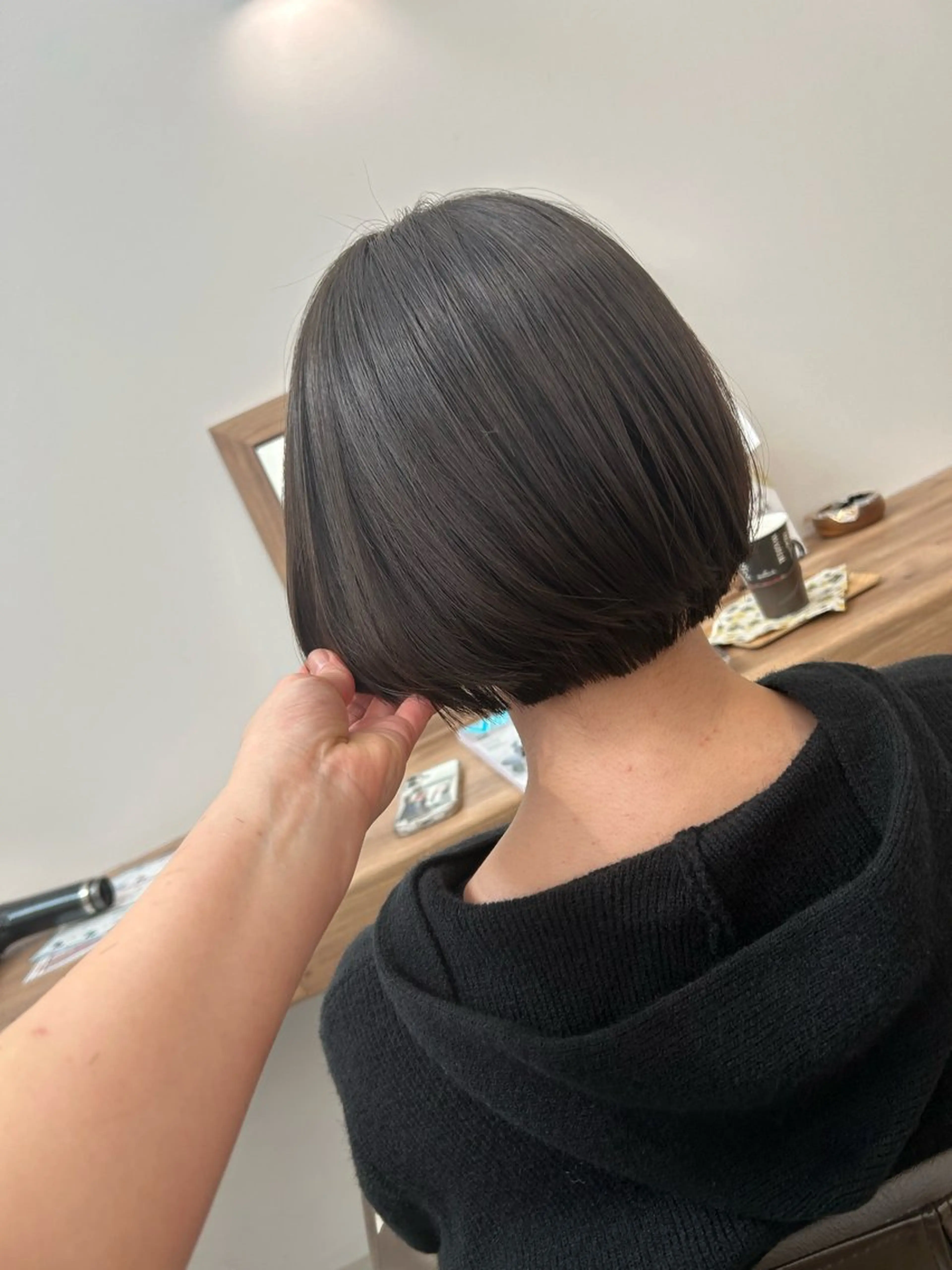 ミディアム パーマ 山越 美裕樹のヘアスタイル