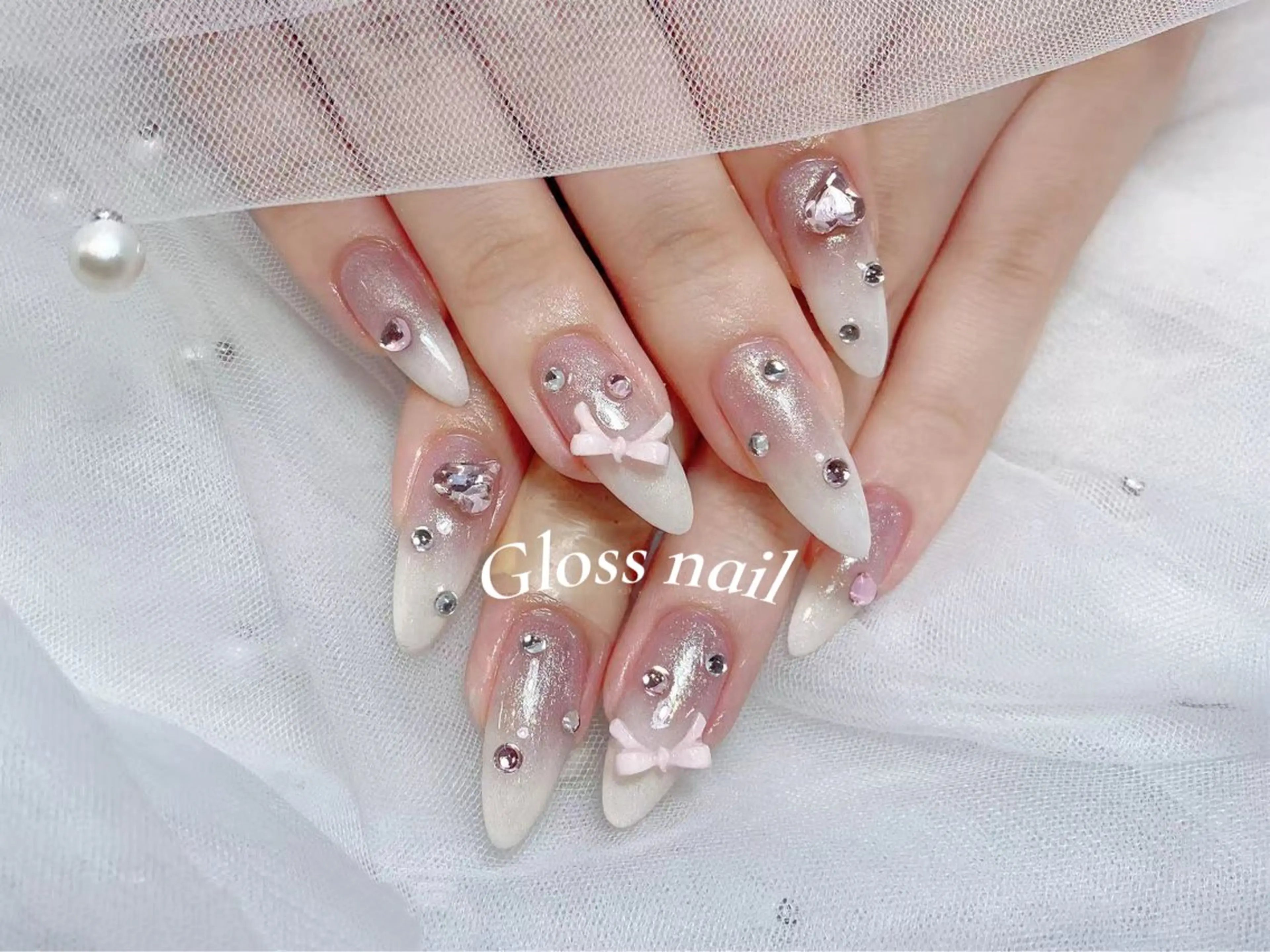 ネイル テンニン💞 gloss nailのネイルデザイン