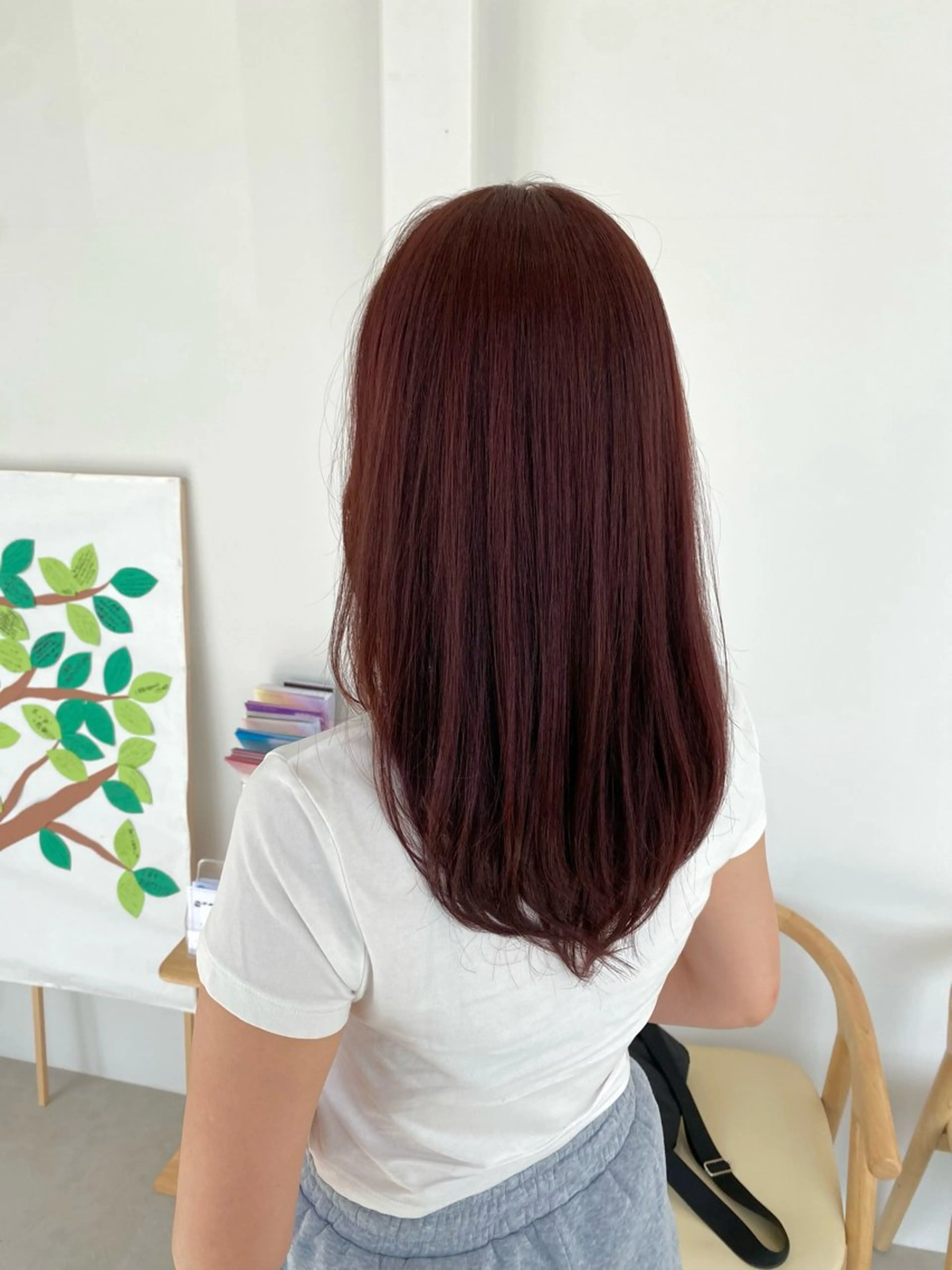 ロング ピンクブラウン レイヤーカット 川合 勇気のヘアスタイル