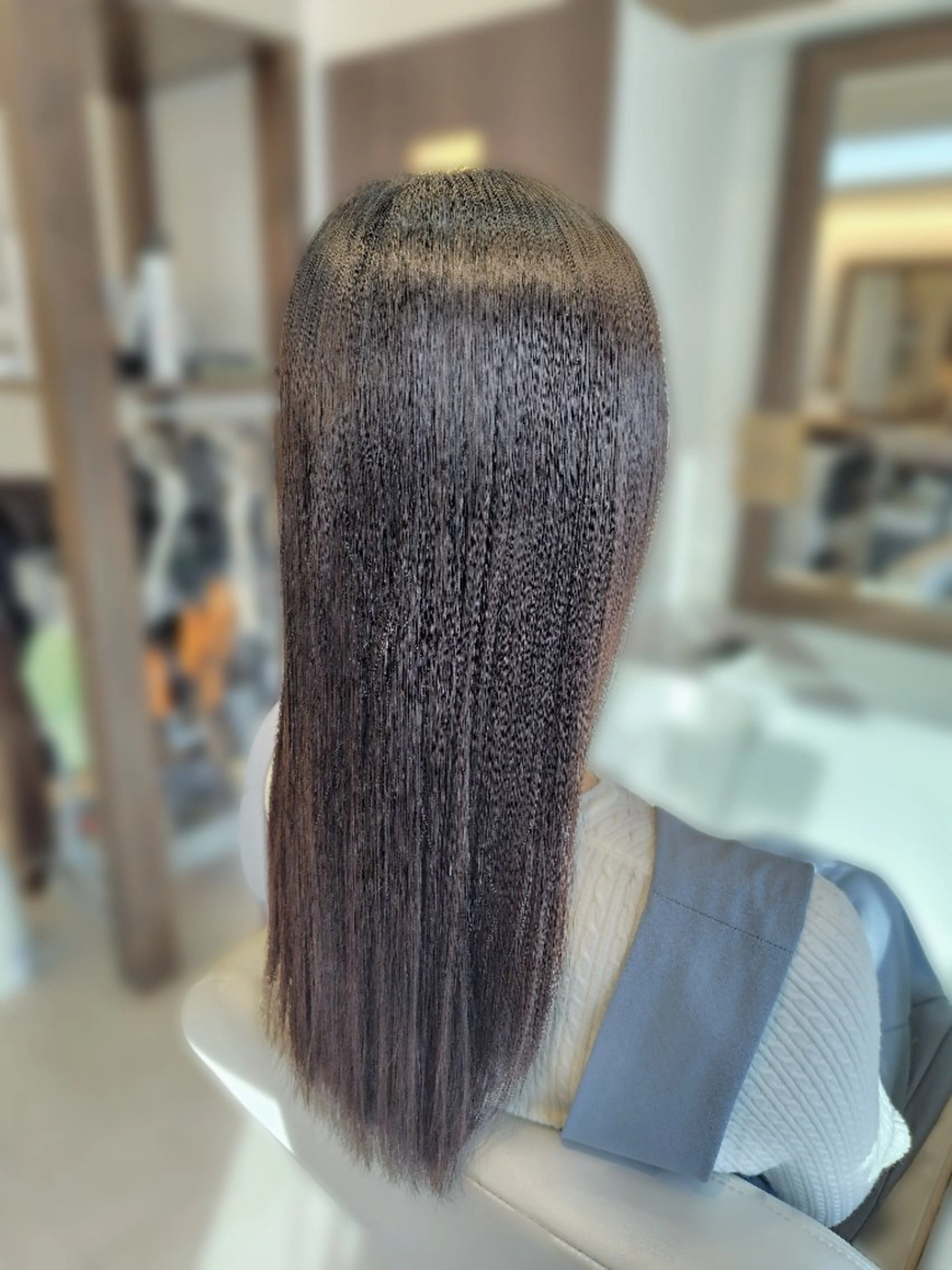 セミロング 縮毛矯正 縮毛矯正 三浦 瑞華のヘアスタイル