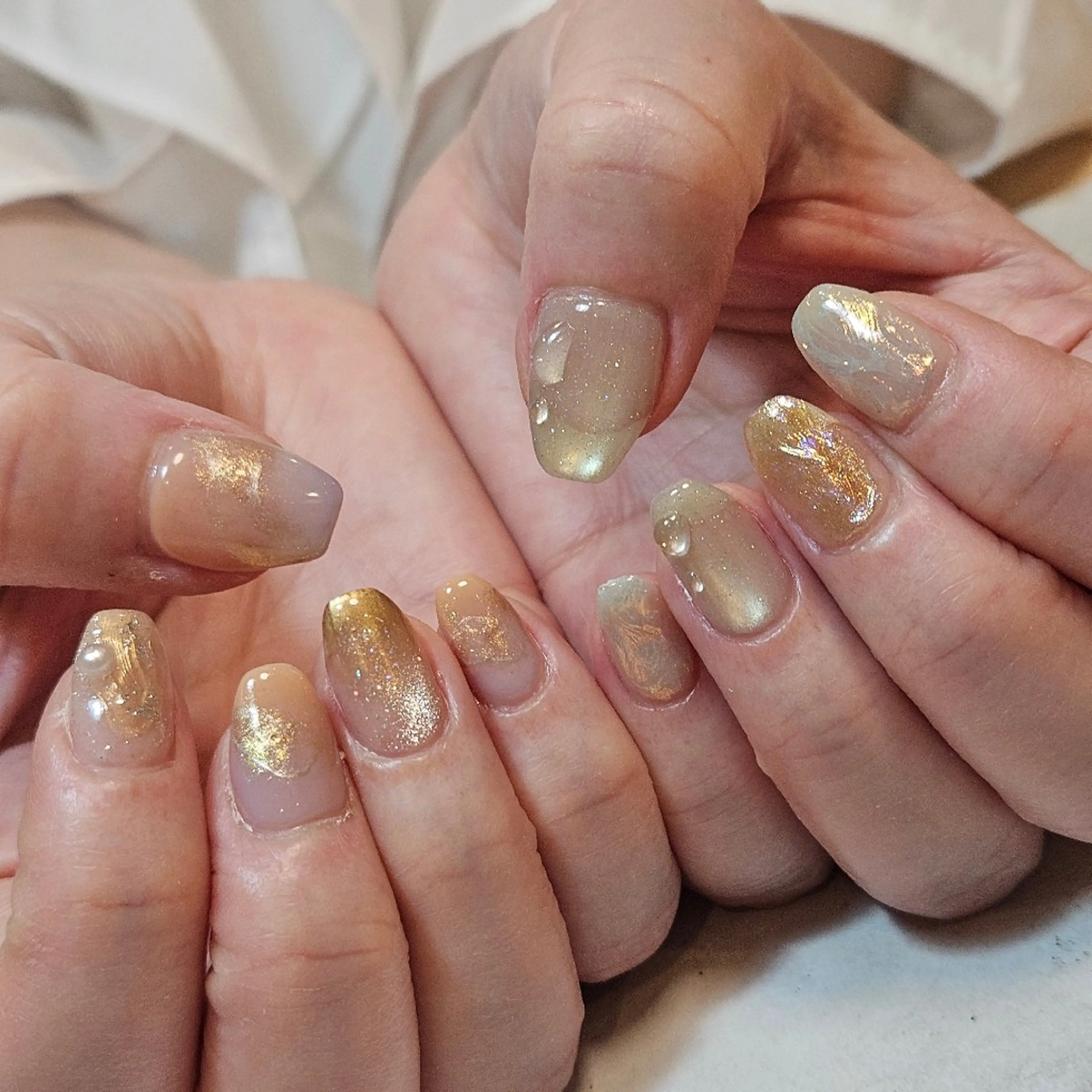 ネイル ニュアンスネイル 春ネイル ハンドネイル Nailsalon manoのネイルデザイン