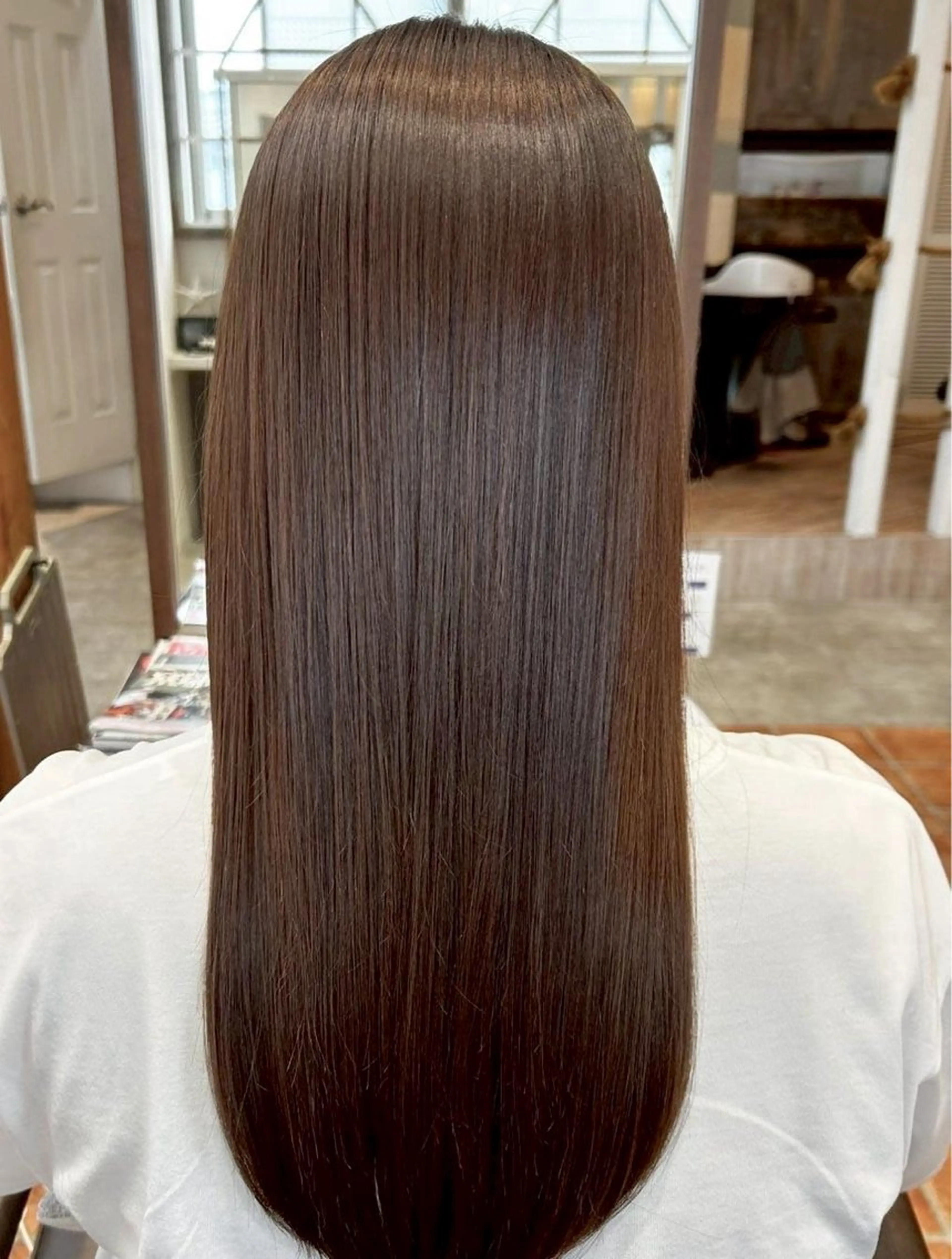 ロング カラー ダブルカラー ハイトーンカラー ボブ 顔周りカット 髪質改善 カット ヘアカラー トリートメント RISE SWELL 江坂momoneのヘアスタイル