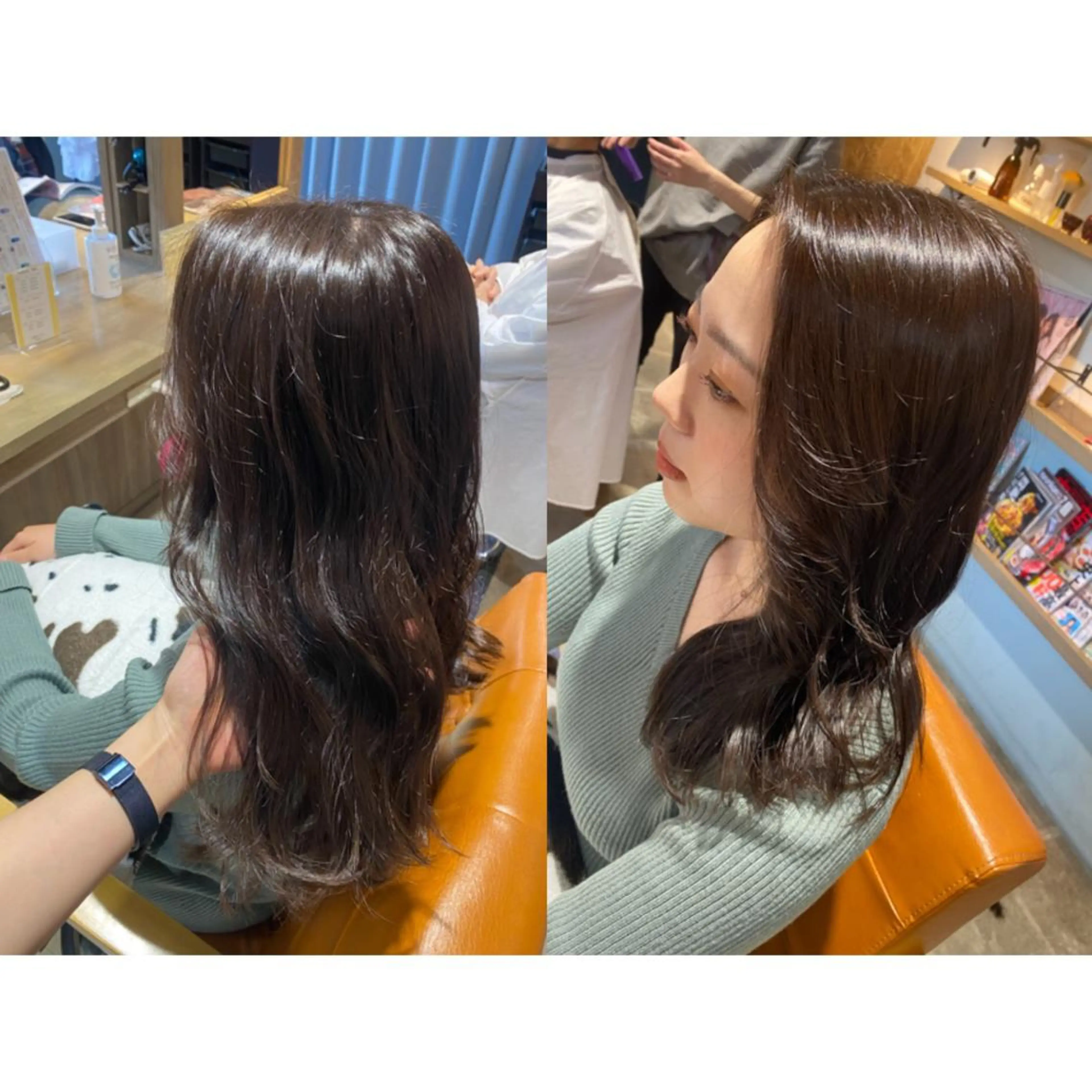 カラー ブラウンカラー カット ヘアカラー トリートメント 🐻結んで可愛い hair EMI🐻のヘアスタイル