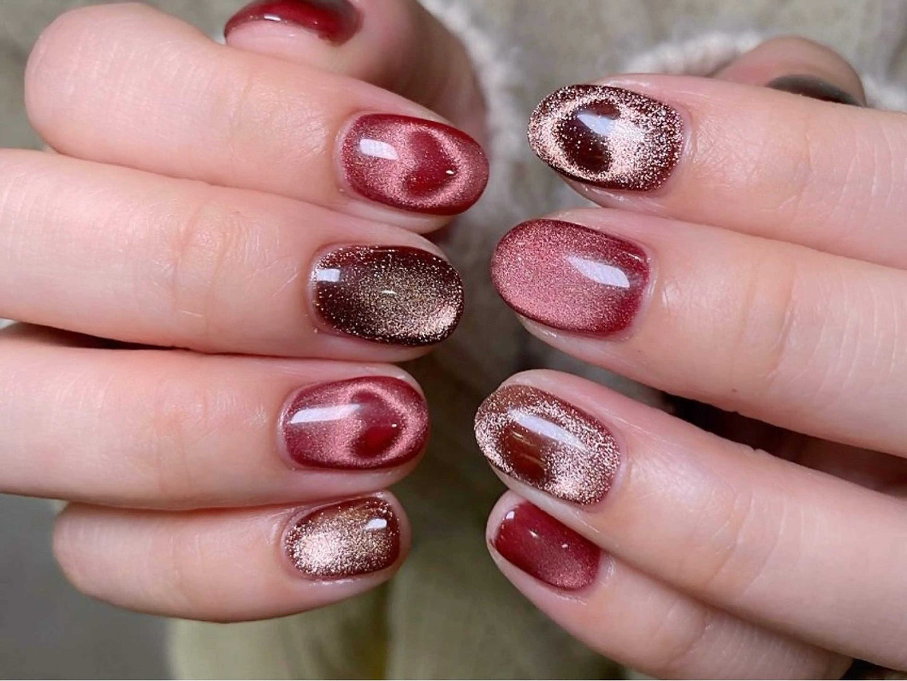 ネイル ハンドネイル Dark honey スカルプ専門原宿店のネイルデザイン