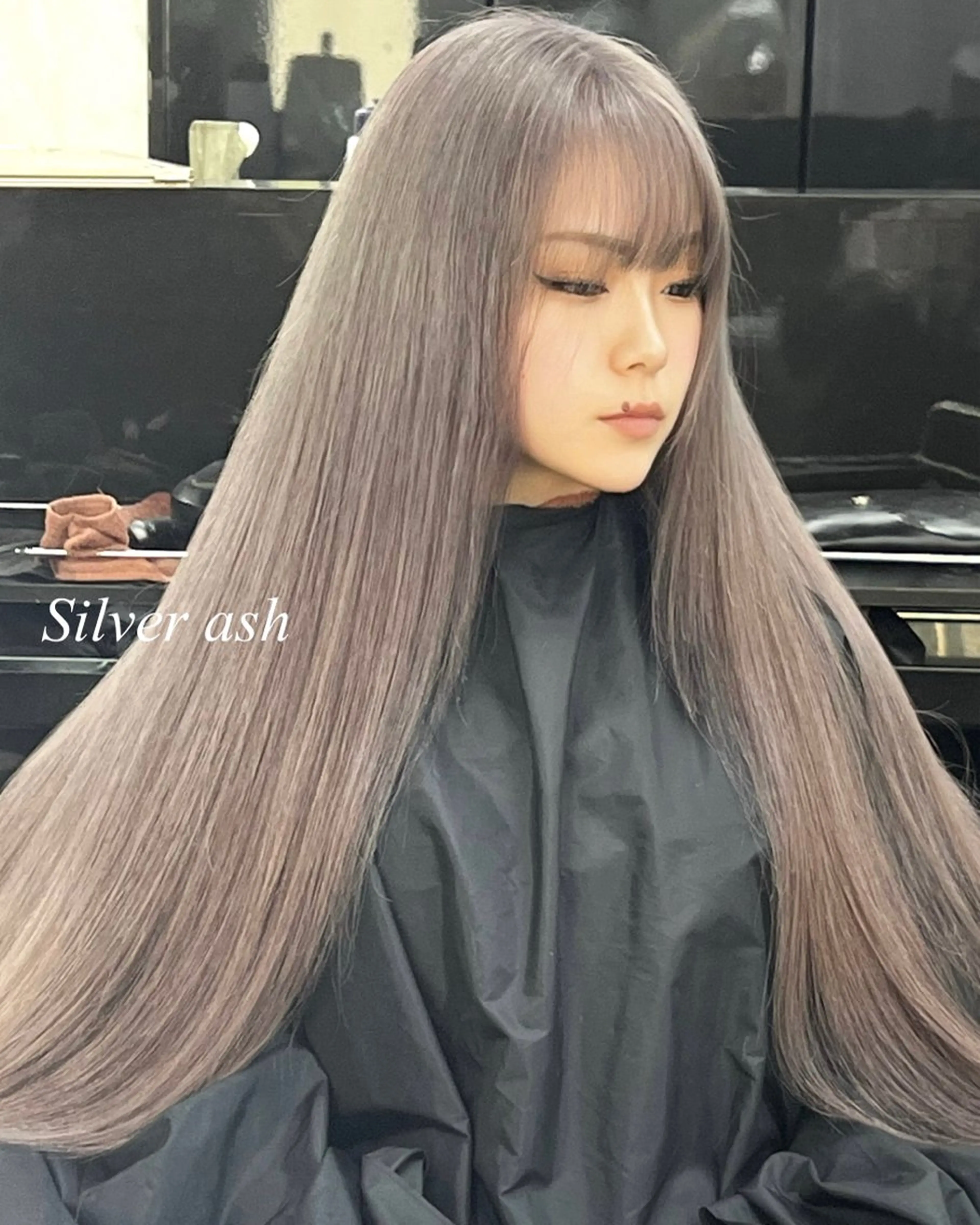 ロング シールエクステ エクステ ヘアカラー エクステ シールエクステ特化 ハイトーン、NANAのヘアスタイル