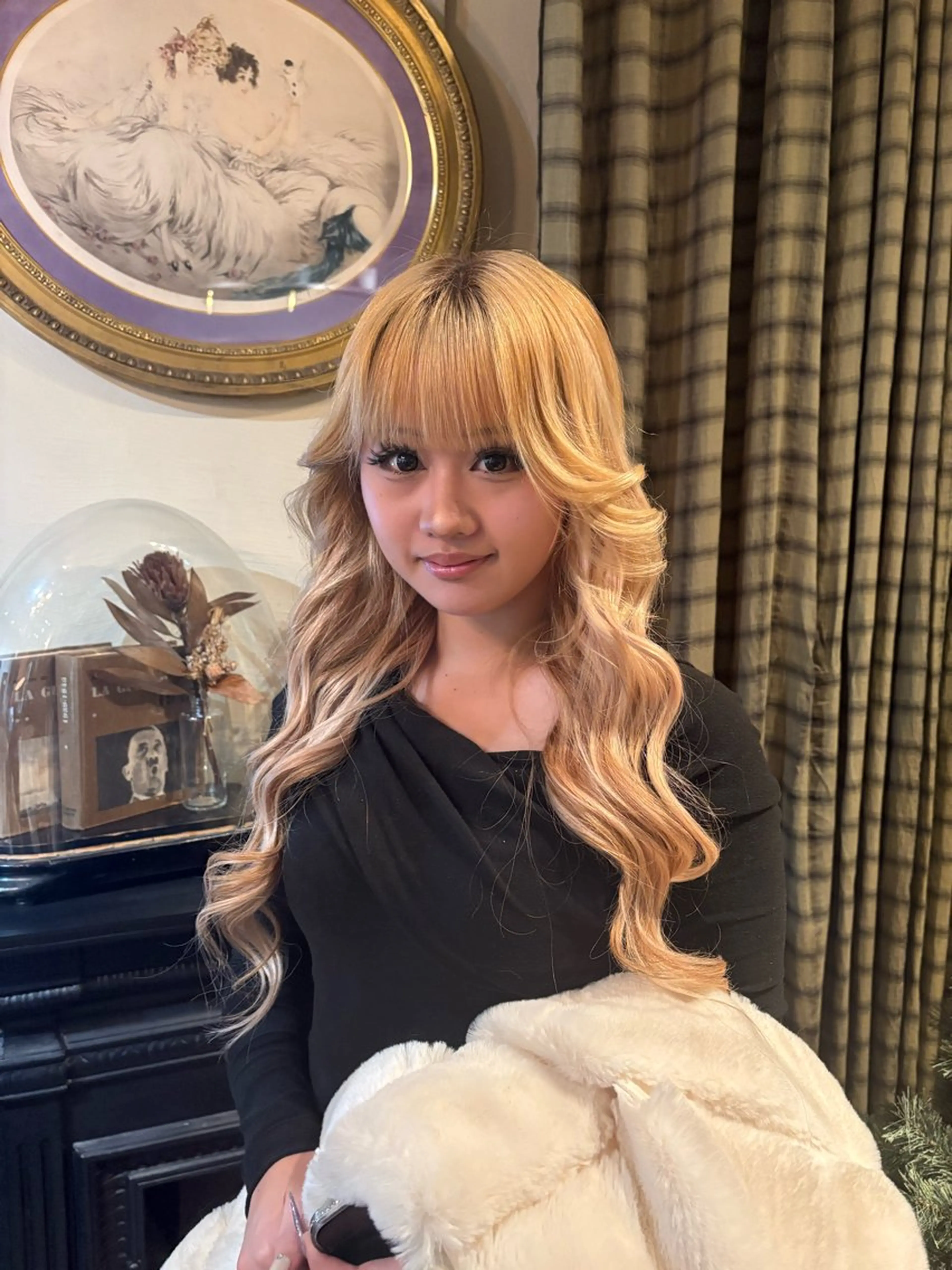 人毛バレイヤージュ風エクステ👩🏼🫐💞60本の写真