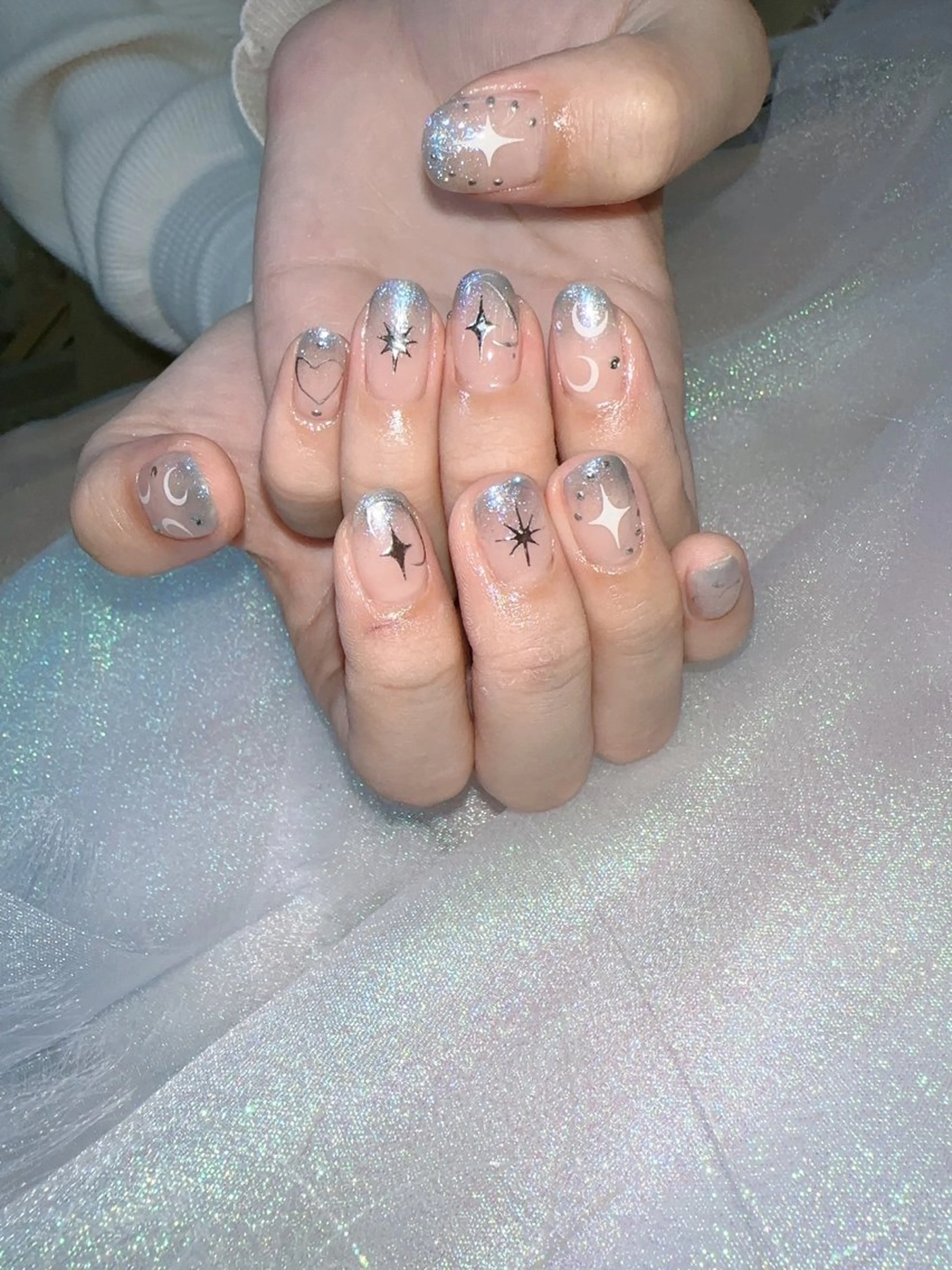 ネイル Hey🌈NAIL 長さ出し専門店のネイルデザイン