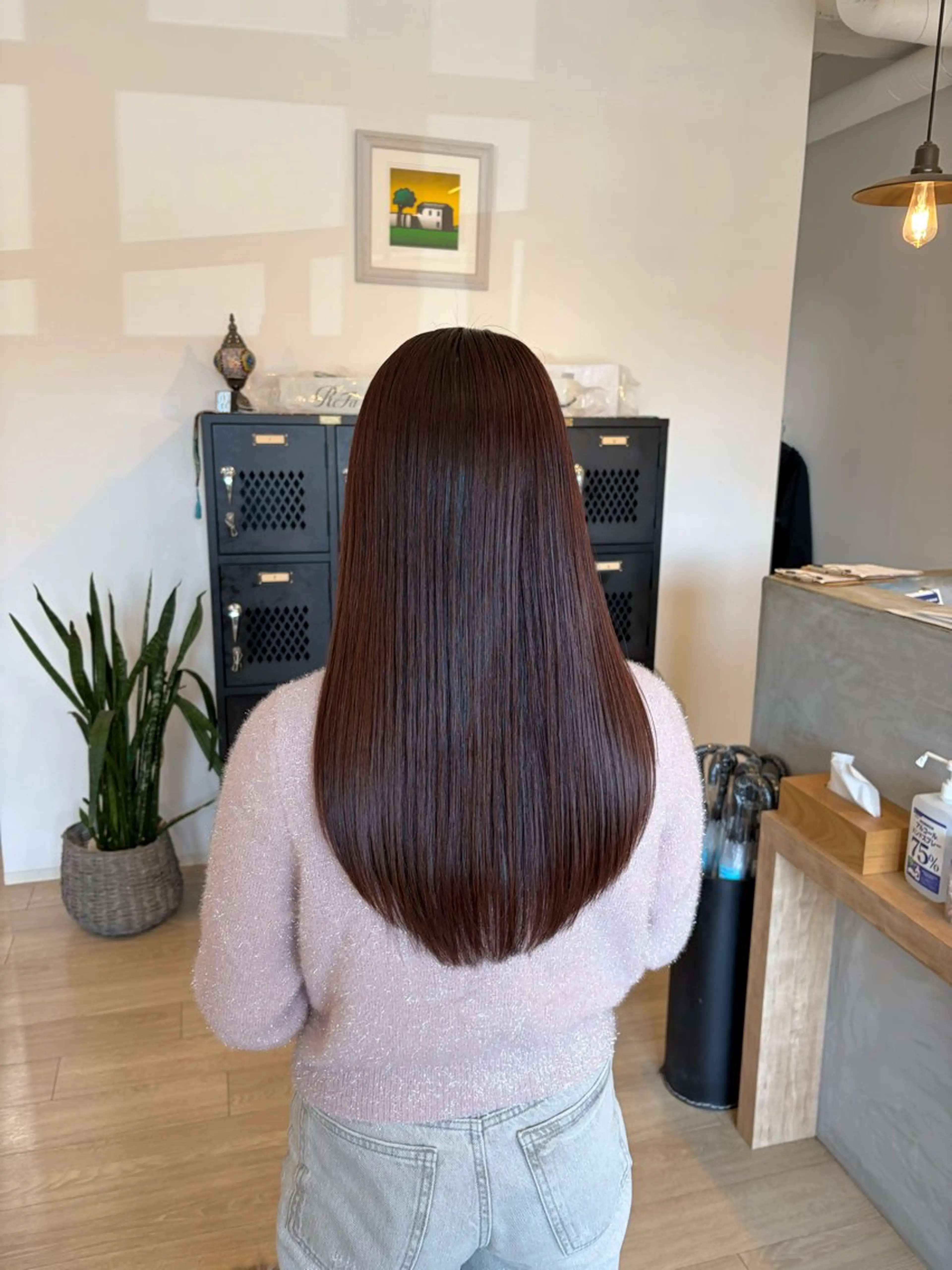 ロング カラー ヘアカラー 髪質改善カラー長縄 花音のヘアスタイル