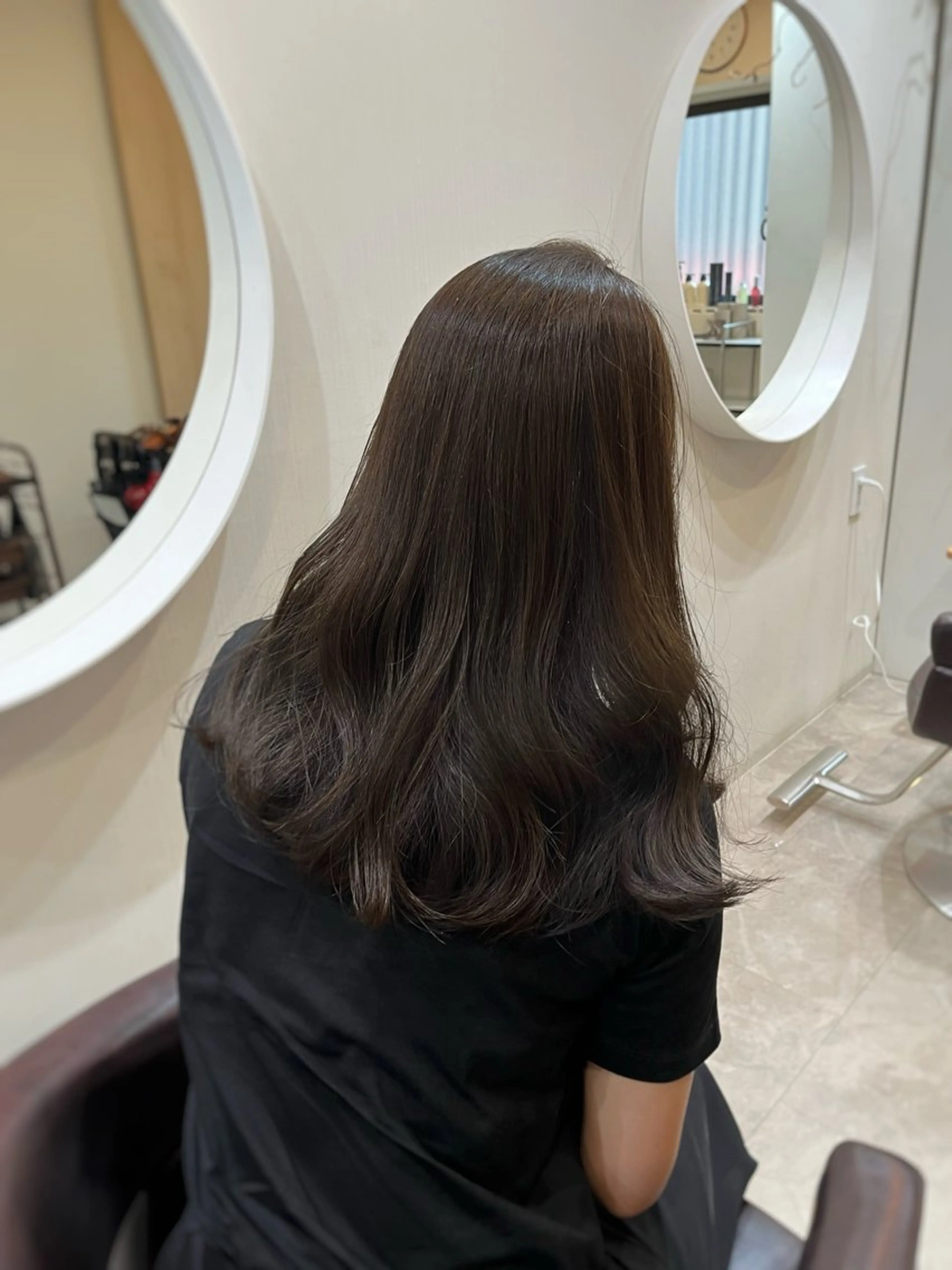 セミロング カラー 下石怜子/レイヤー/ 透明感カラーのヘアスタイル