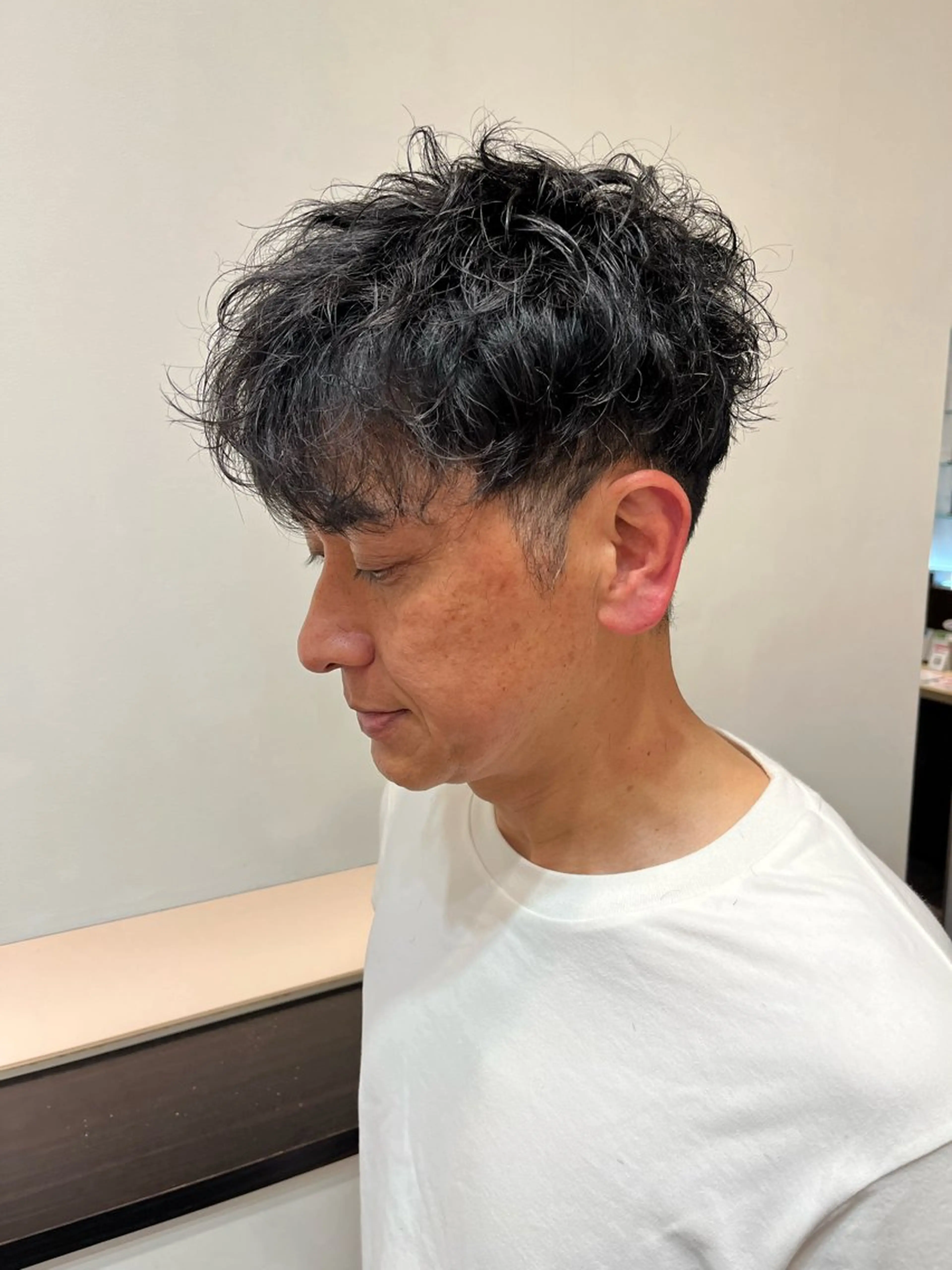 ショート メンズ マッシュ メンズパーマ カット MAO カラーモデル募集中のヘアスタイル