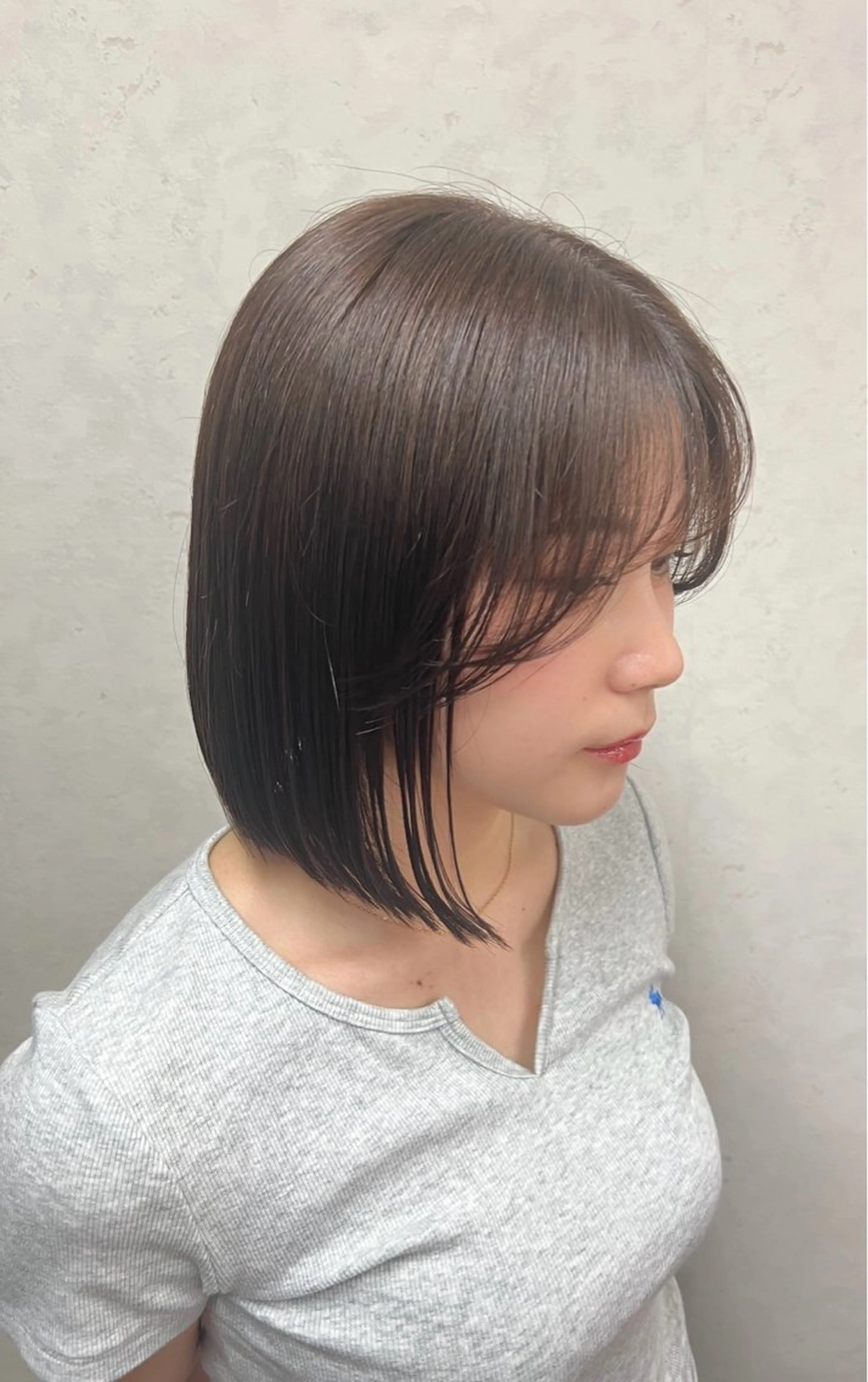 ミディアム ヘアカラー ボブ／ストレート🎀 harukaのヘアスタイル