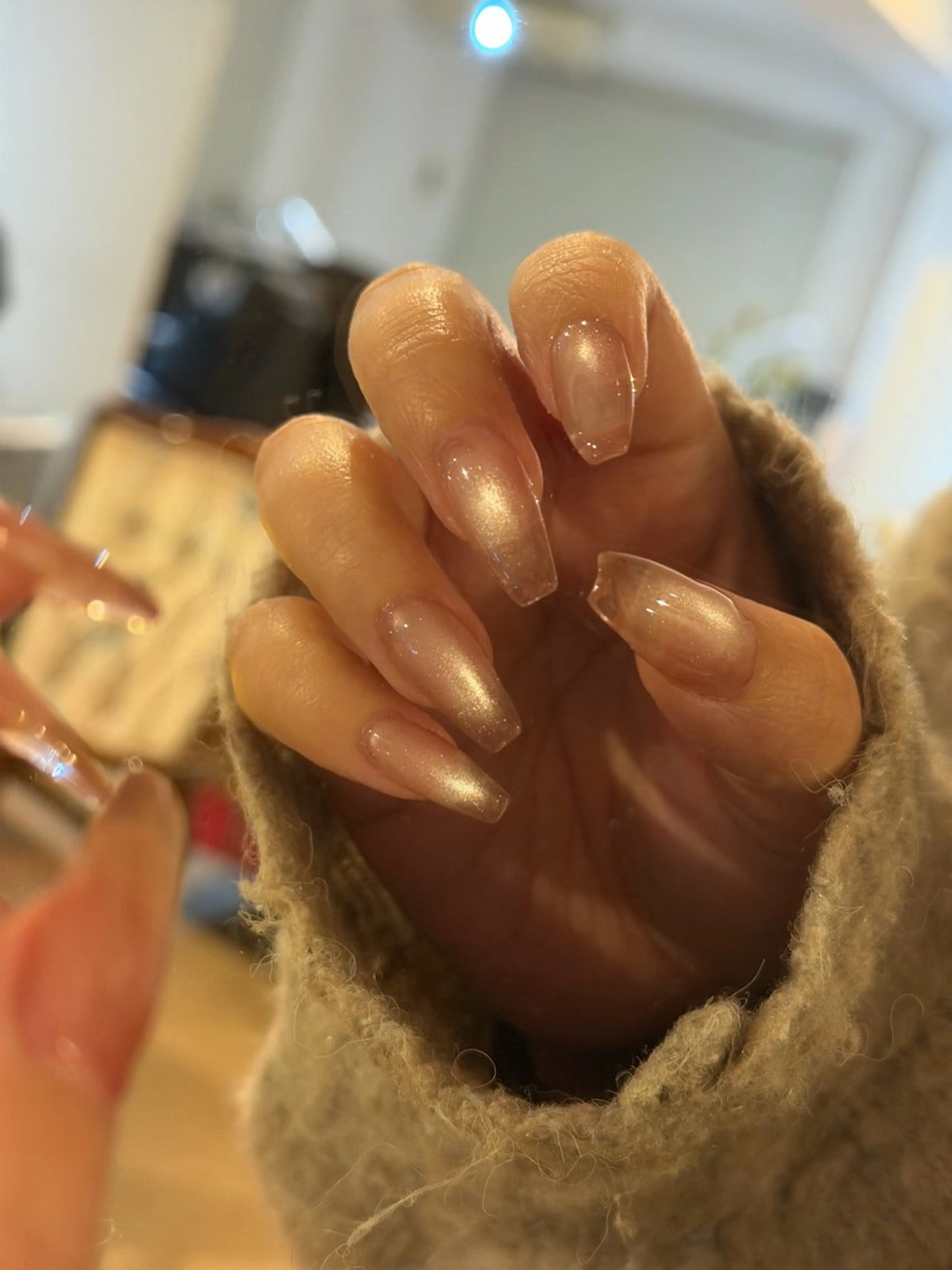 ネイル 長さ出し マグネットネイル シンプルネイル 🧸熊谷 かほ🧸のネイルデザイン