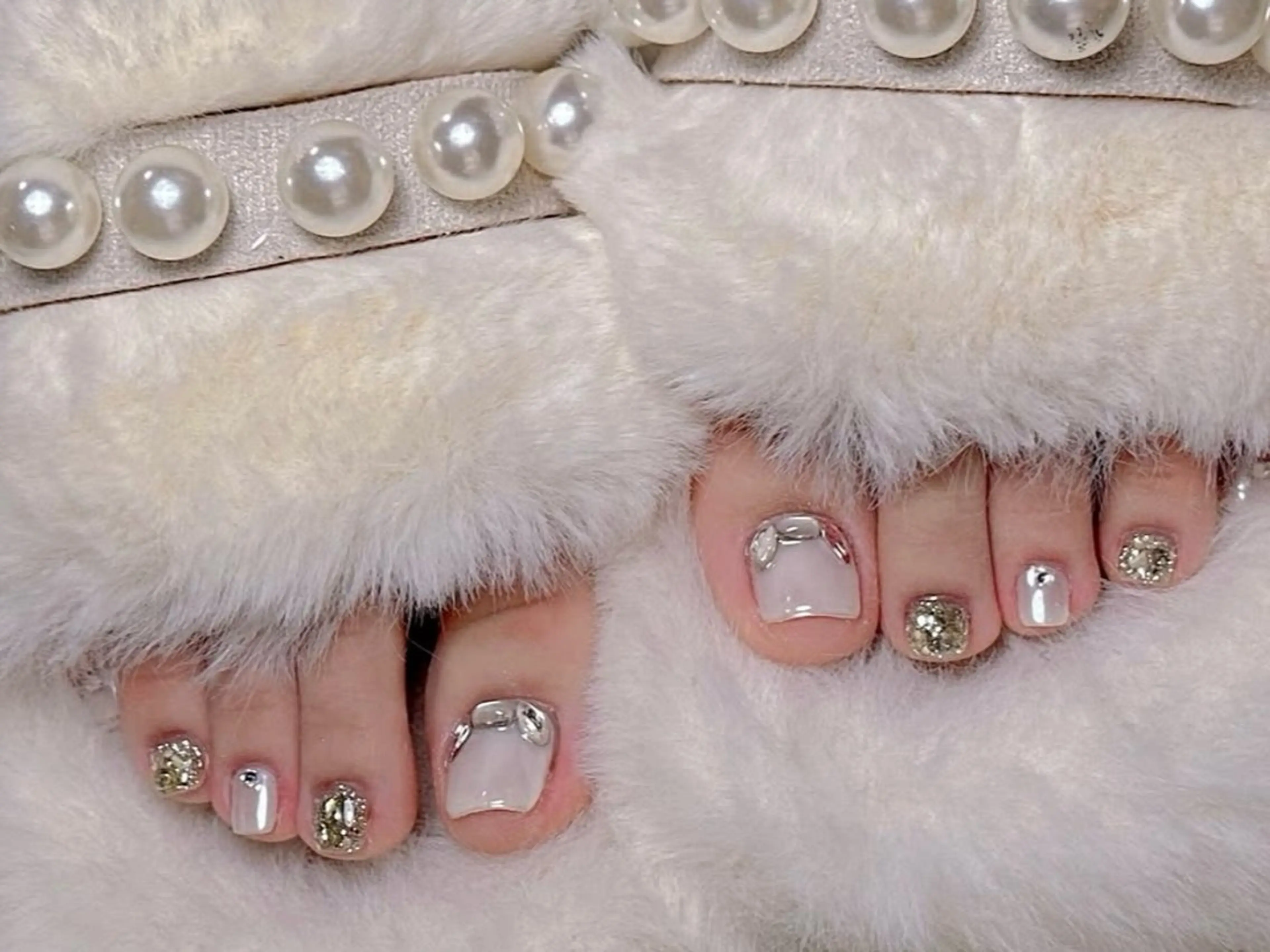 メンズ ネイル アートネイル フレンチネイル ジェルネイル キラキラネイル パラジェル フットネイル Bloom スカルプ専門店のネイルデザイン