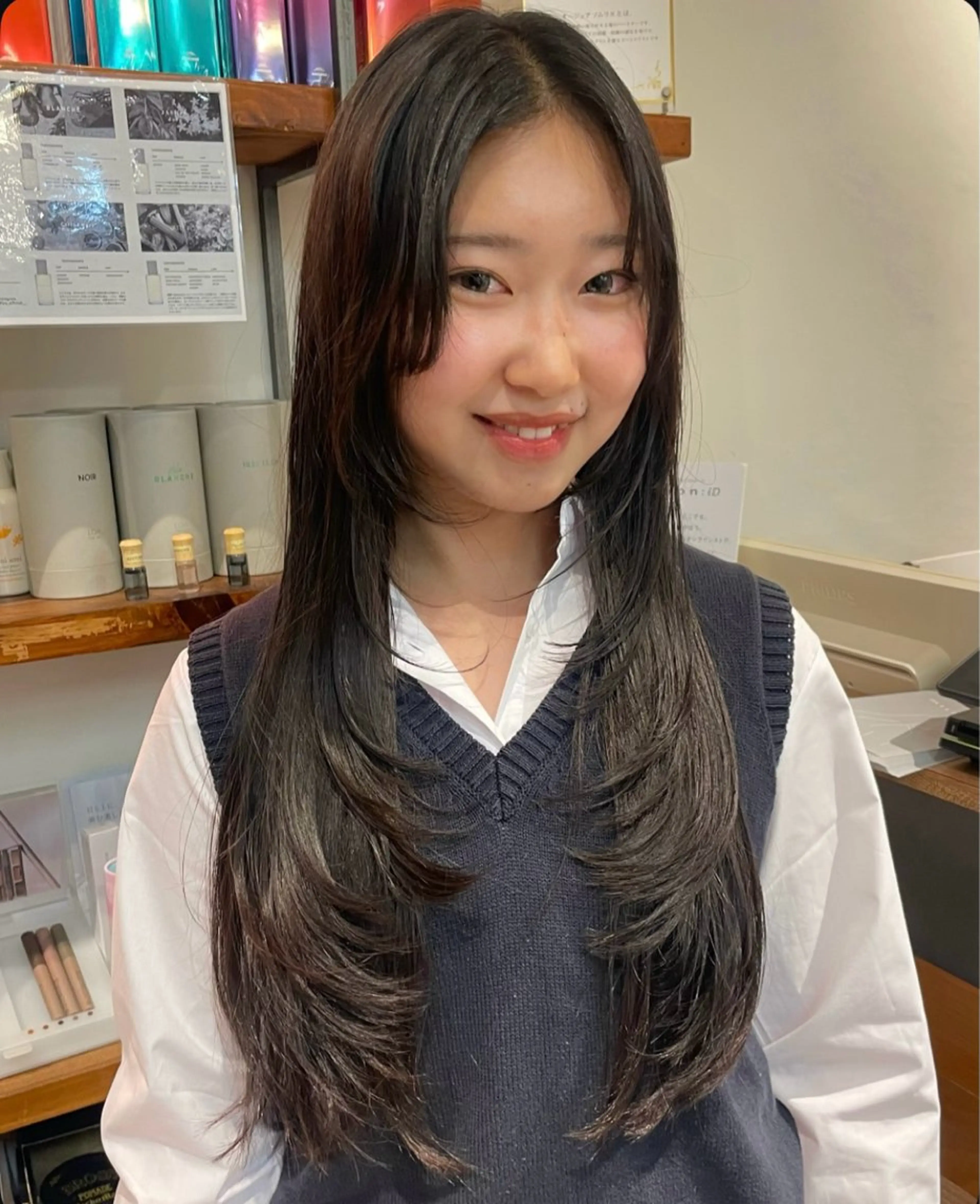 ロング カット こいき/赤味消し /艶カラー🎀✨のヘアスタイル