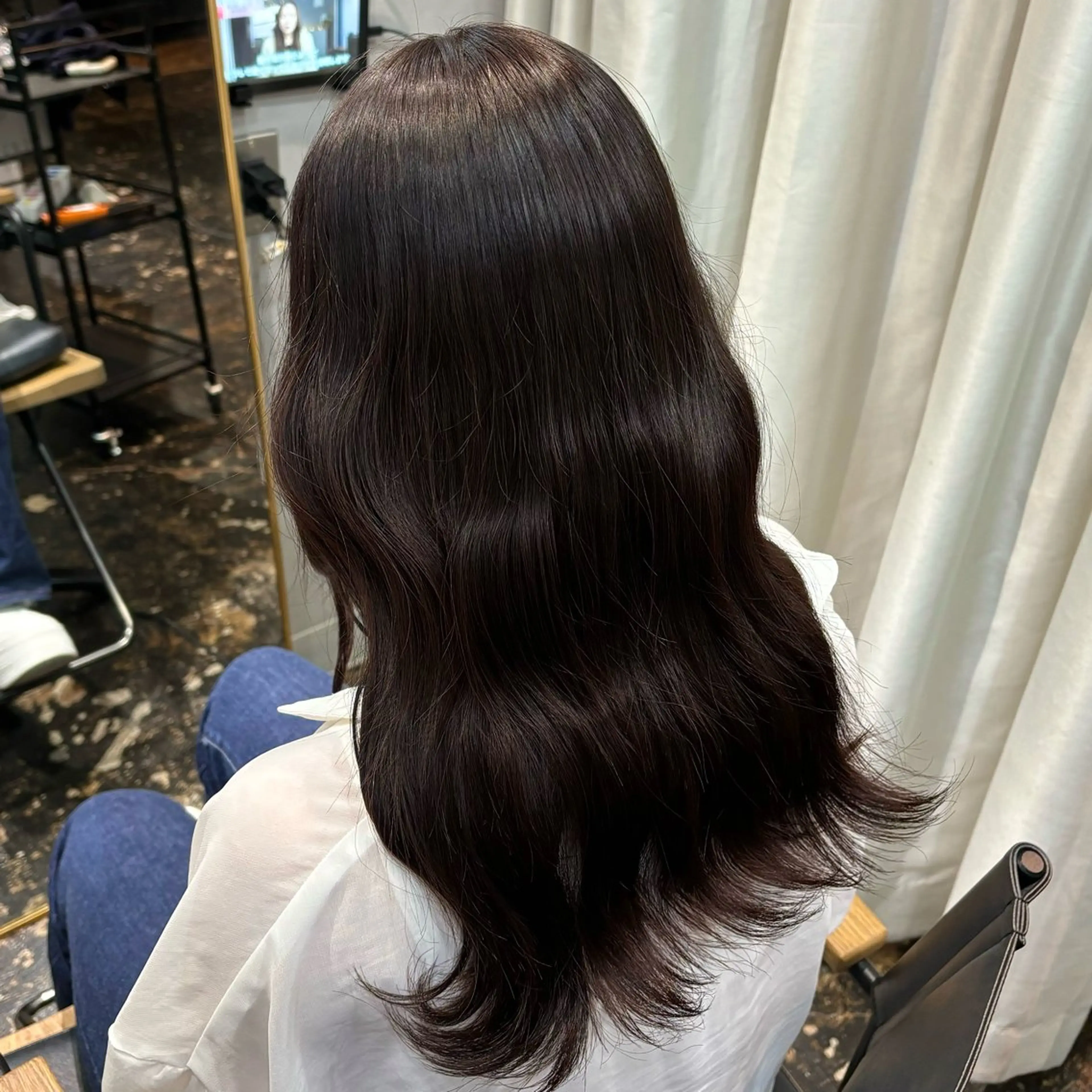 ロング カラー ブリーチ ブラウンカラー ブリーチなしカラー 学生 ヘアカラー 似合わせカット🌼 やまかわ まなみ🌼のヘアスタイル