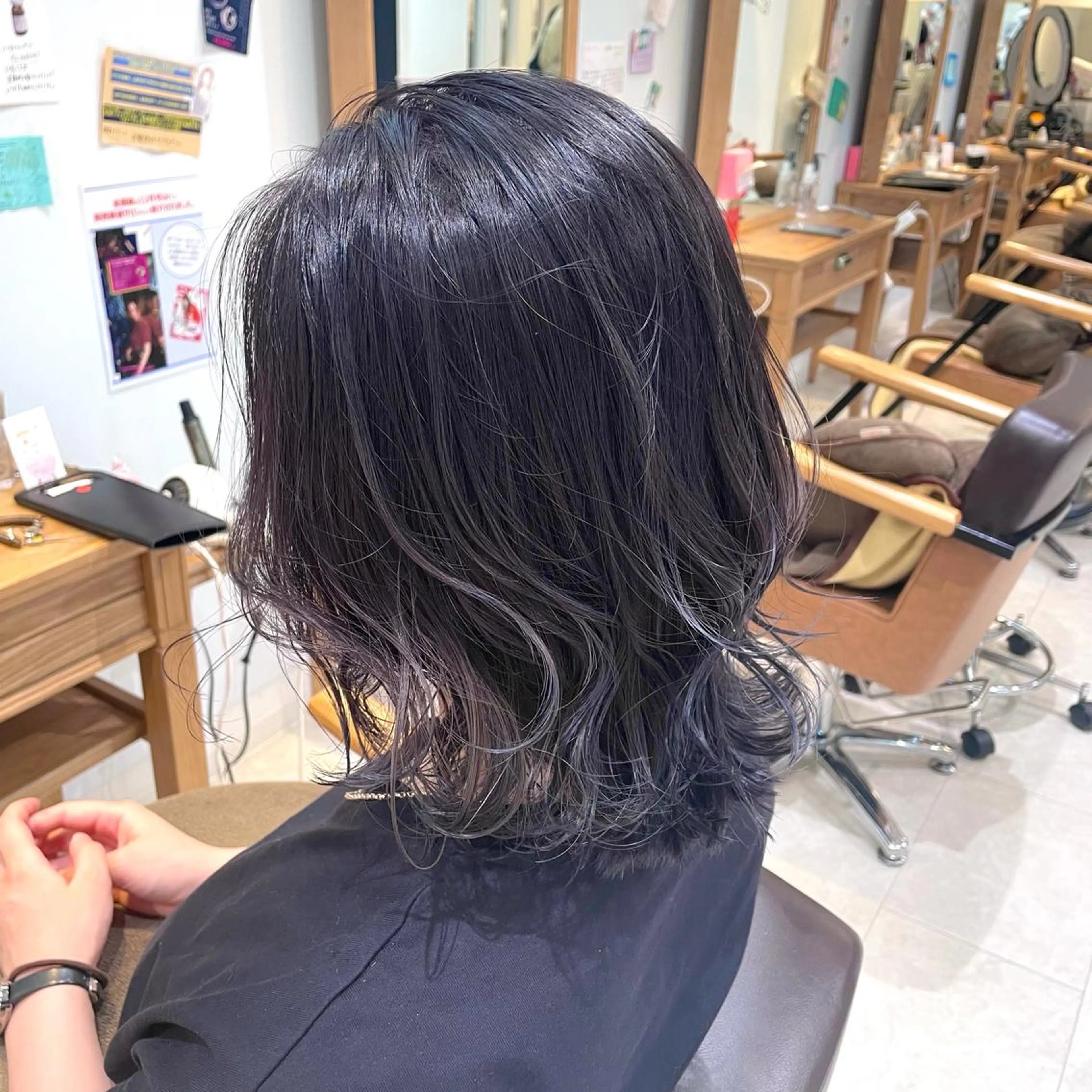 ミディアム カラー 心斎橋/ブリーチなし 髪質改善/レイヤーのヘアスタイル