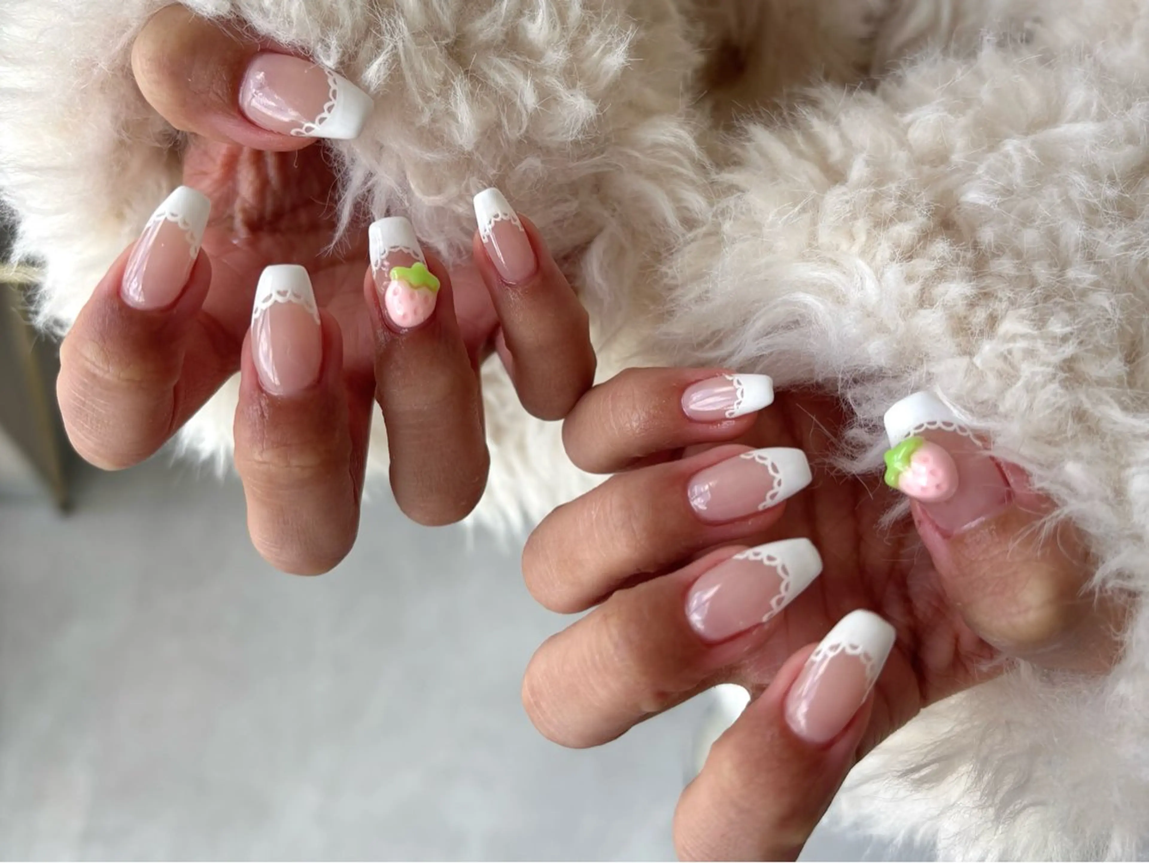 ネイル フレンチネイル レース ハンドネイル GRACE Rioのネイルデザイン