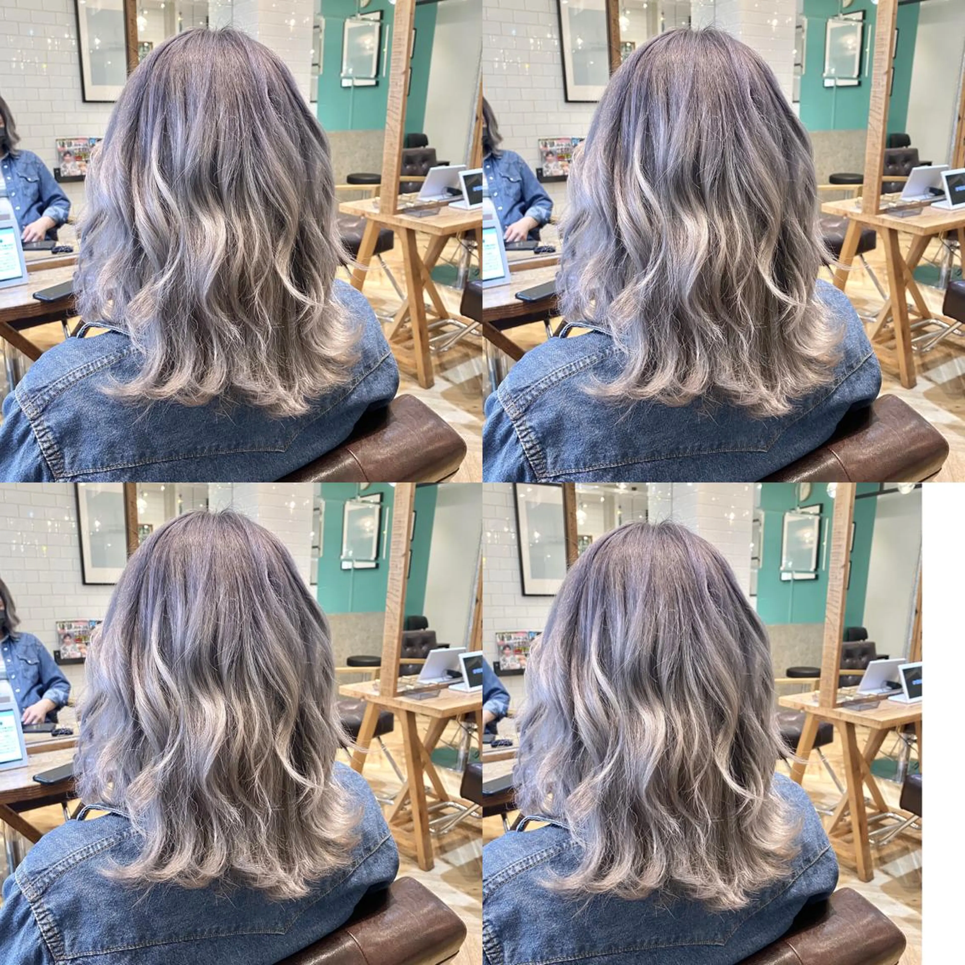 カラー ブリーチ デザインカラー グラデーションカラー シルバー 🏰AUBE hair Sunny 宇都宮🏰所属・神山 大樹✂︎宇都宮江曽島のヘアスタイル