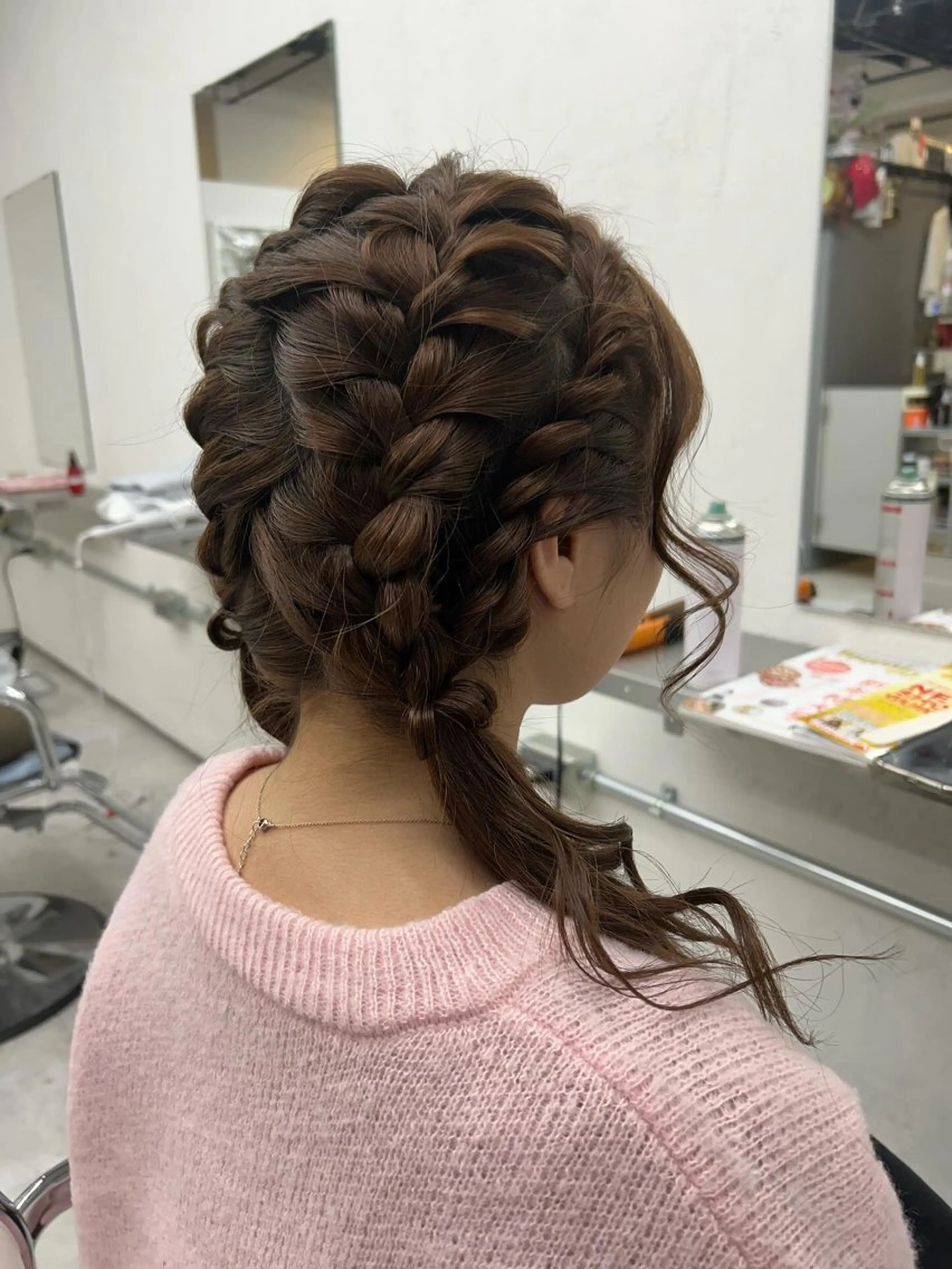 セミロング ヘアアレンジ 田口 莉奈のヘアスタイル