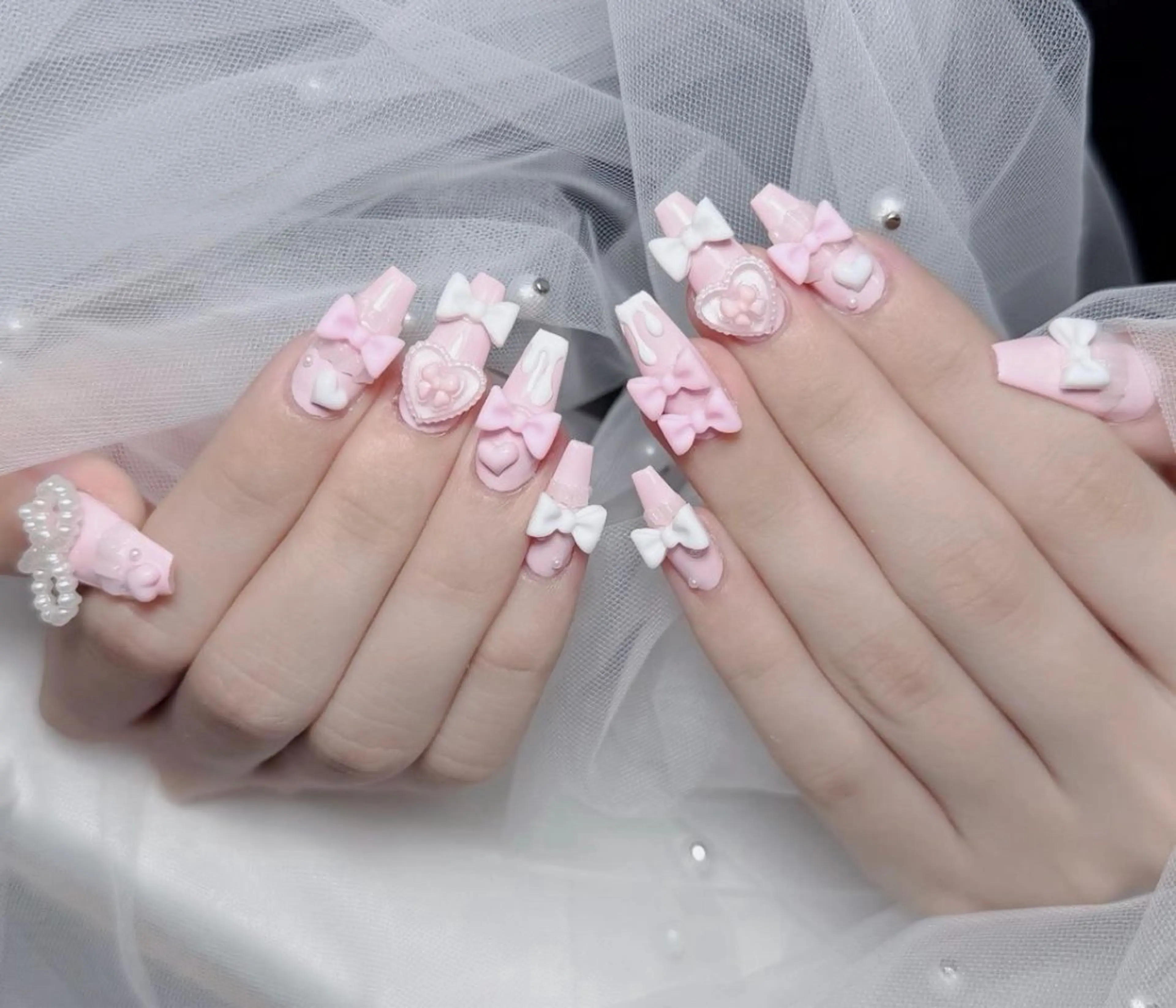 ネイル アートネイル フレンチネイル ジェルネイル 韓国ネイル マグネットネイル ハンドネイル Lenie Nail Okuboのネイルデザイン