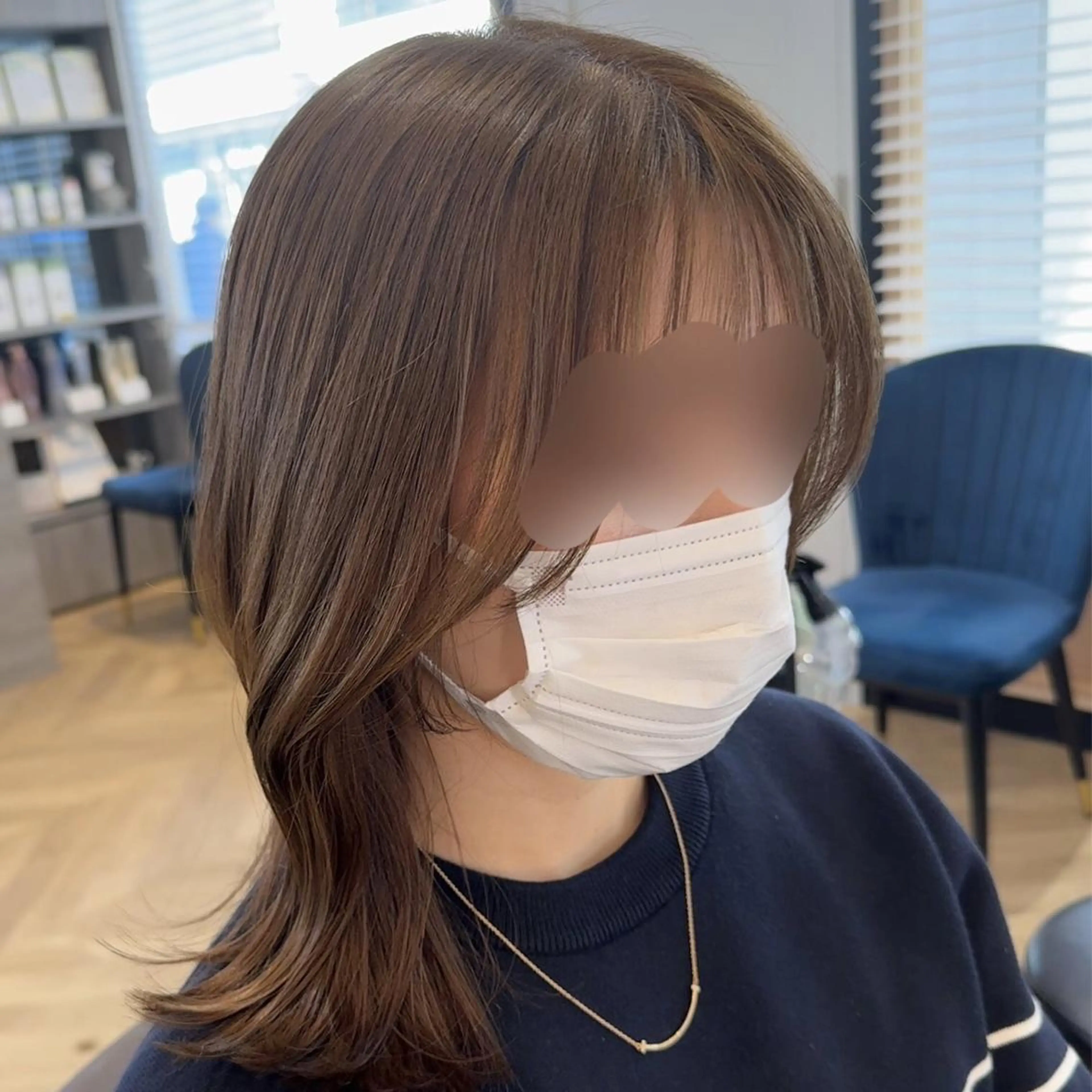 セミロング カラー カット ヘアカラー レイヤー　髪質改善 ｆｉｔｉ横須賀中央のヘアスタイル