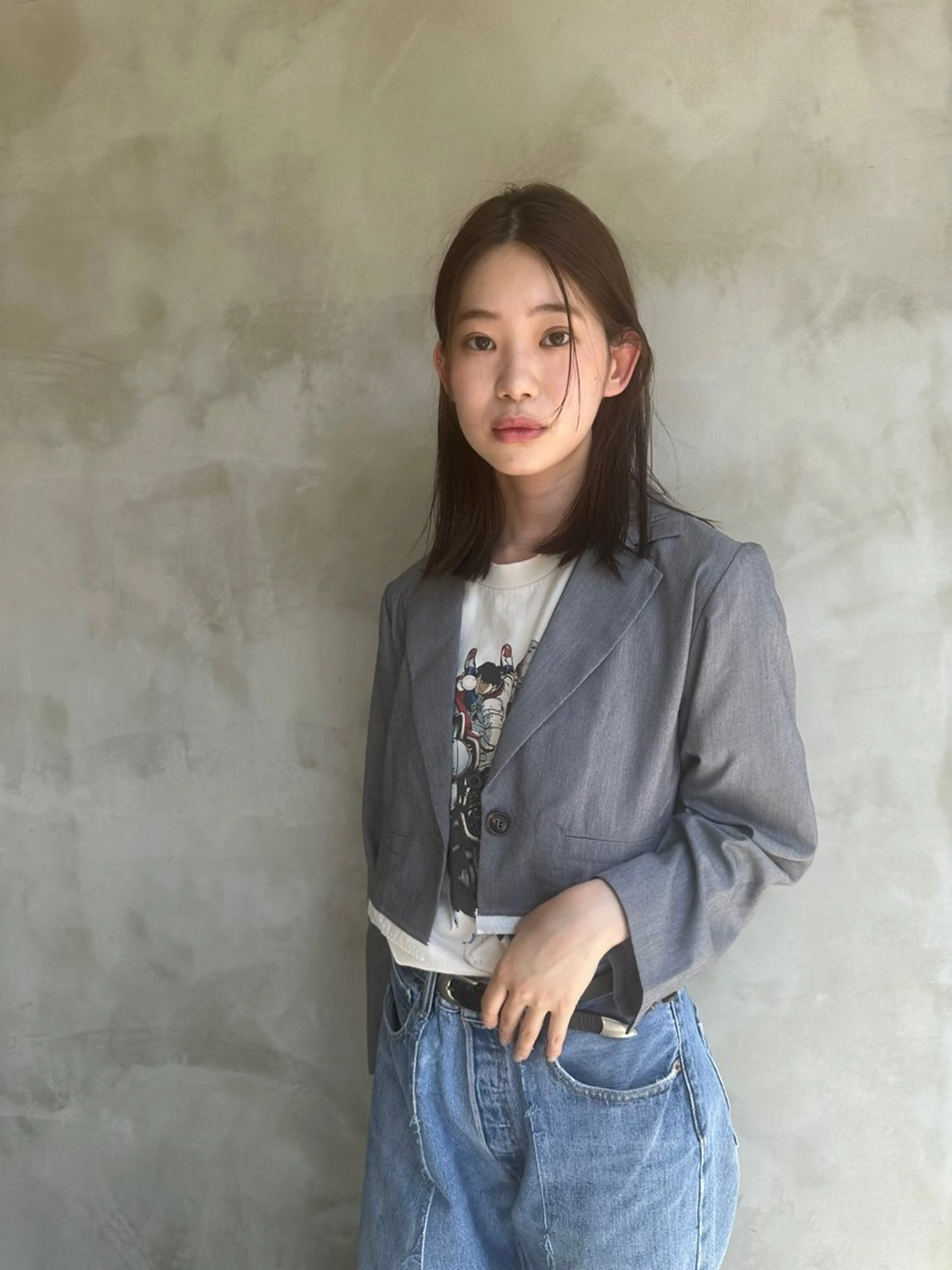 ミディアム 山田 裕介のヘアスタイル