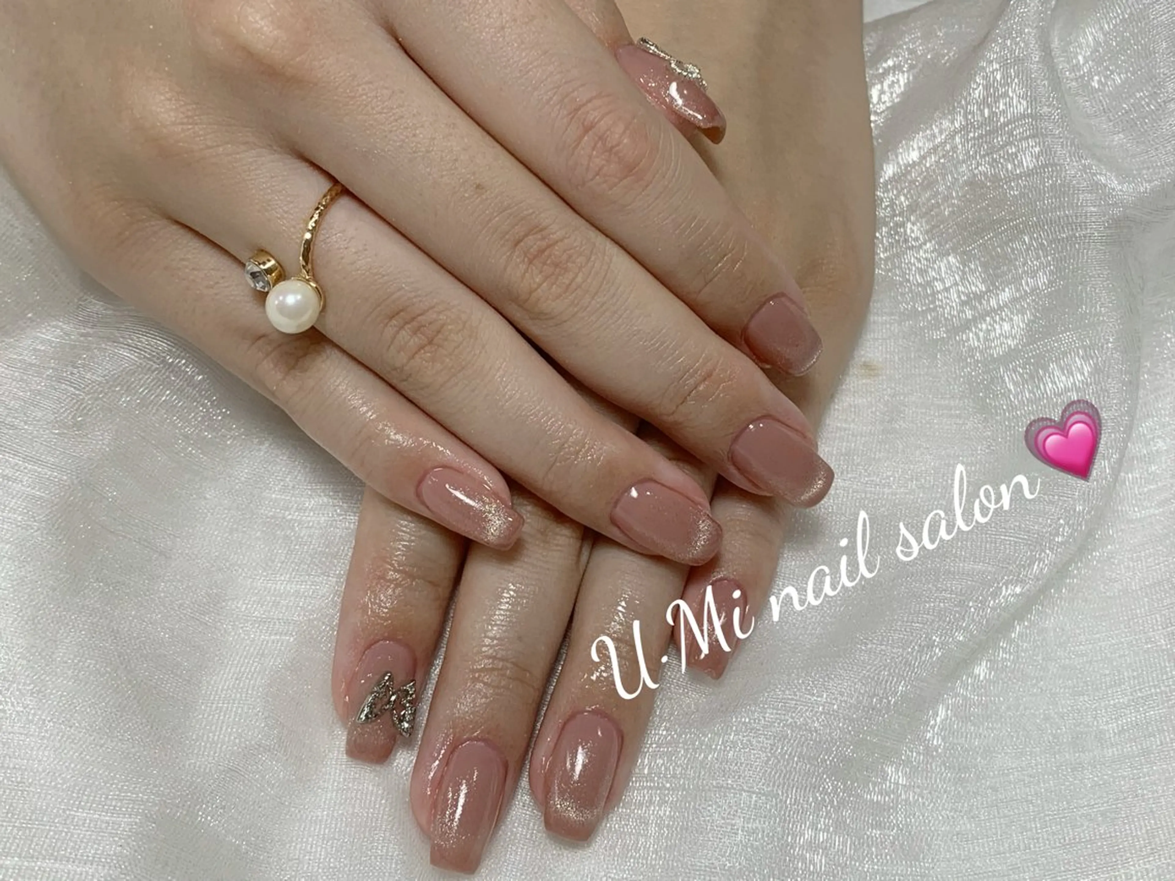 🌟新店Open🌟マグネットフレンチ¥6200🌸ベースワンカラー先端マグネットグラテーションの写真