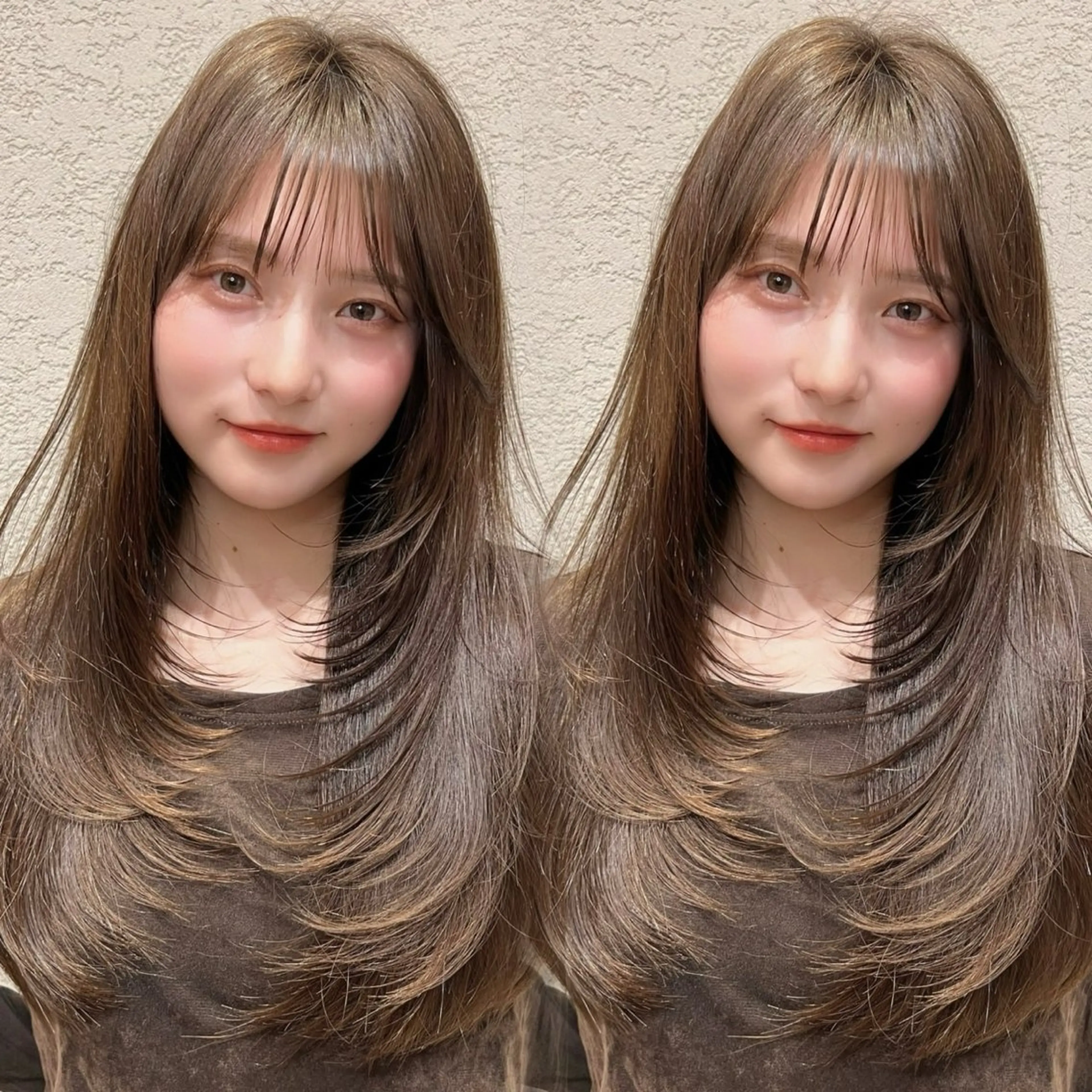 ロング カラー 似合わせカット カット ヘアカラー トリートメント レイヤー/髪質改善 Lond ambreのヘアスタイル
