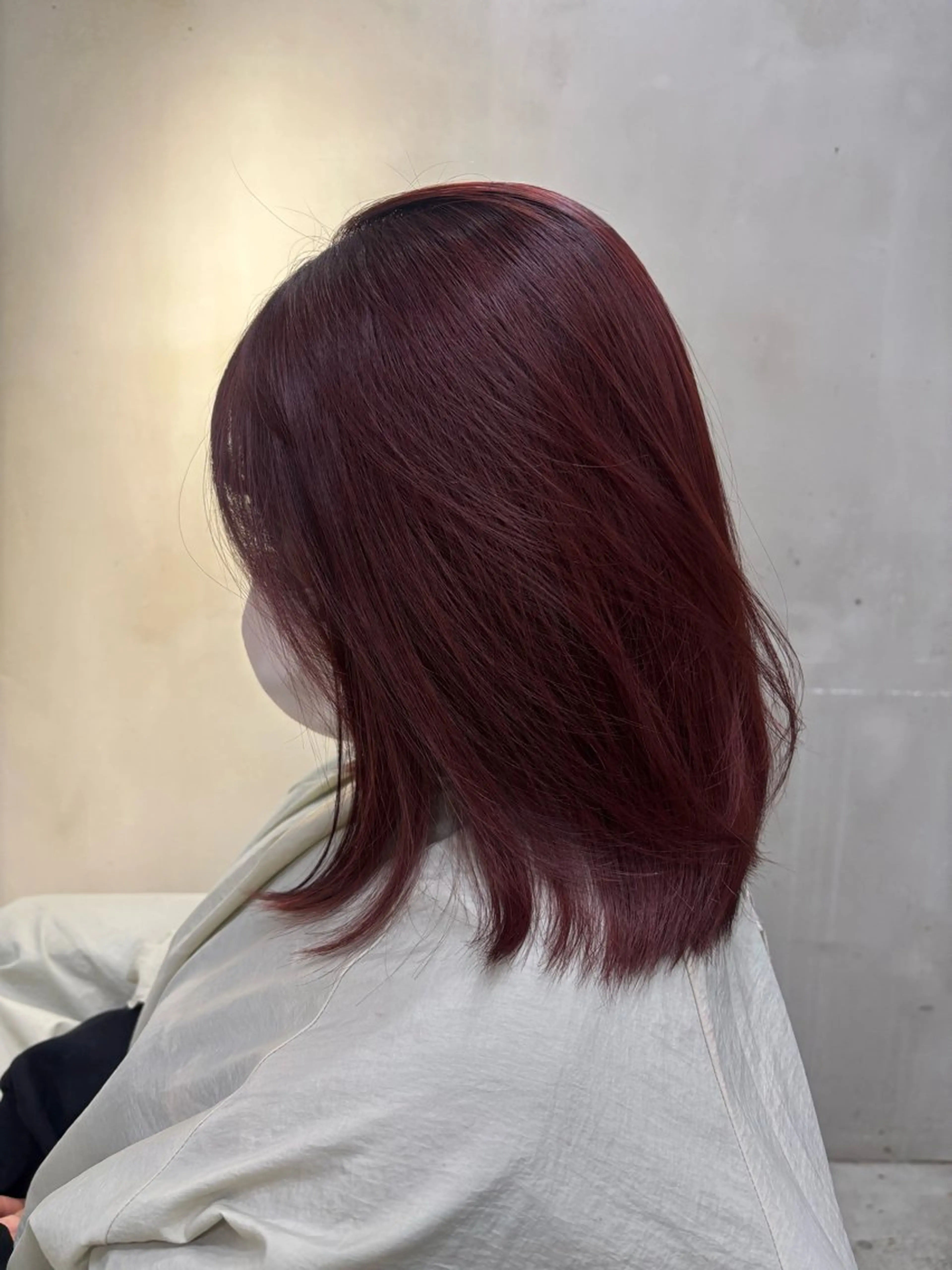 ミディアム カラー ボルドーカラー レッドカラー ヘアカラー 中園康 /カラー/ブリーチのヘアスタイル