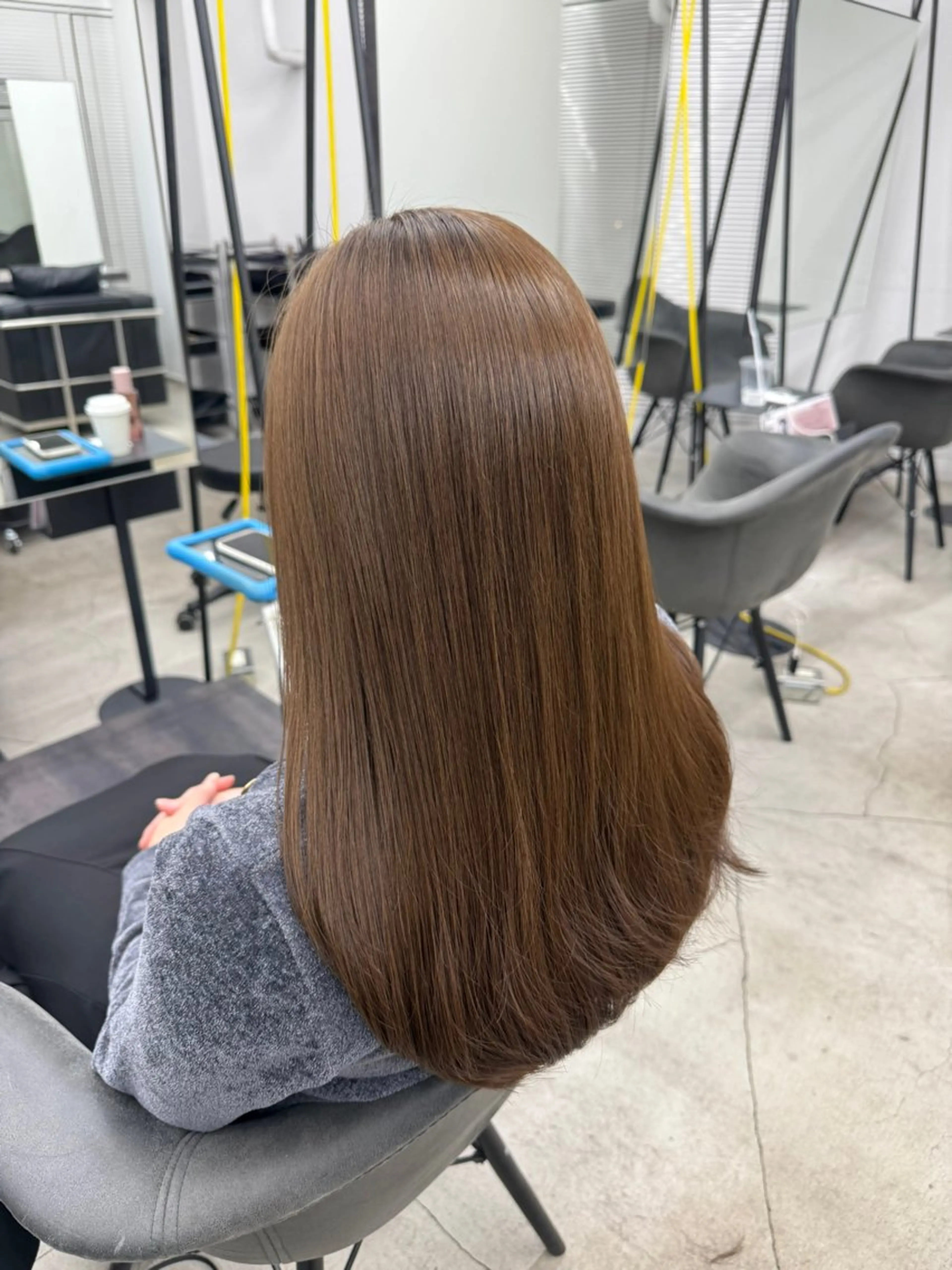 ロング カット ヘアカラー トリートメント 韓国🫧髪質改善🫧 縮毛矯正🫧陽菜🫧のヘアスタイル