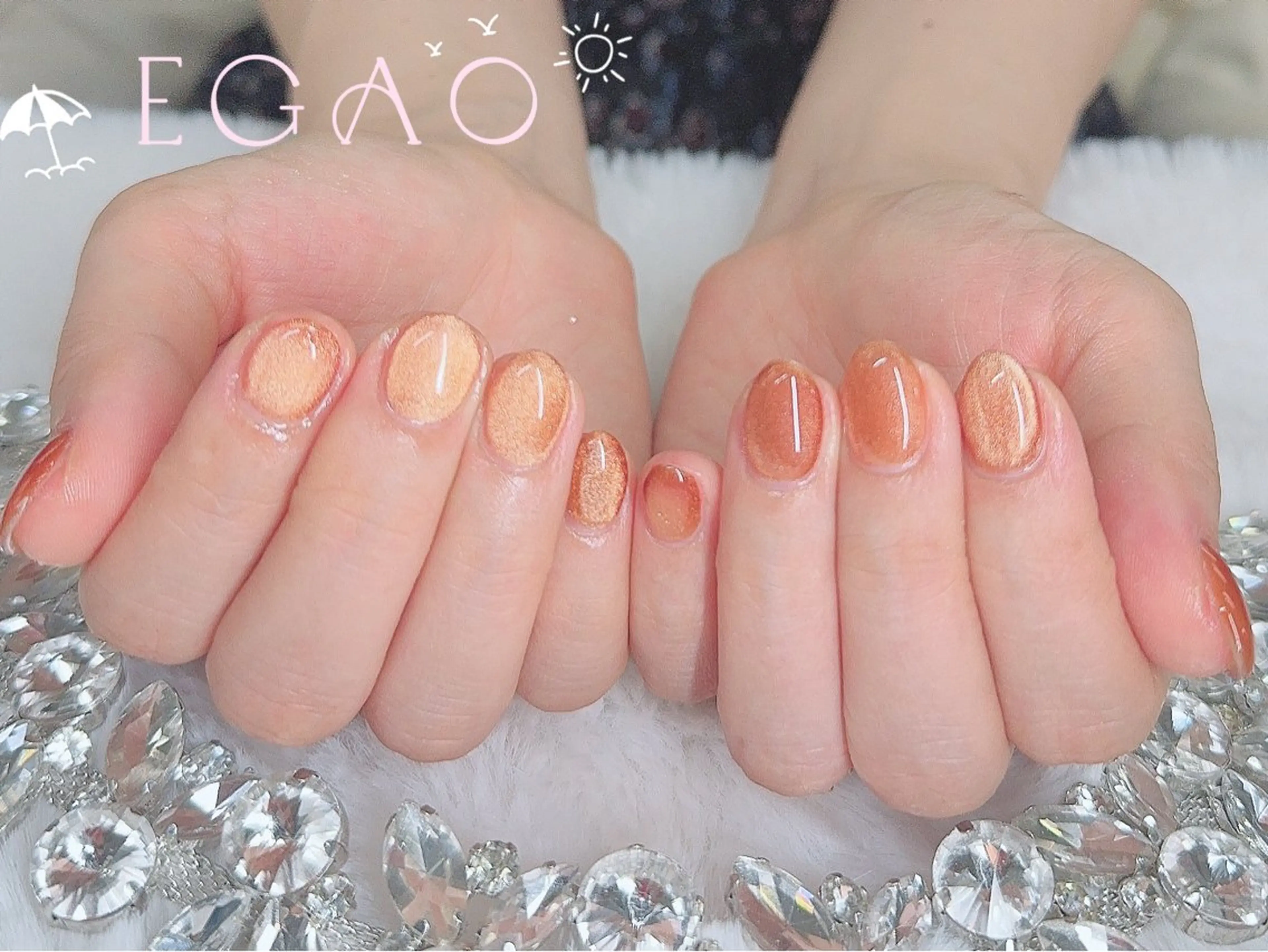 ネイル アートネイル フットネイル フレンチネイル ジェルネイル グラデーション ハンドネイル Egao Nail錦糸町店のネイルデザイン