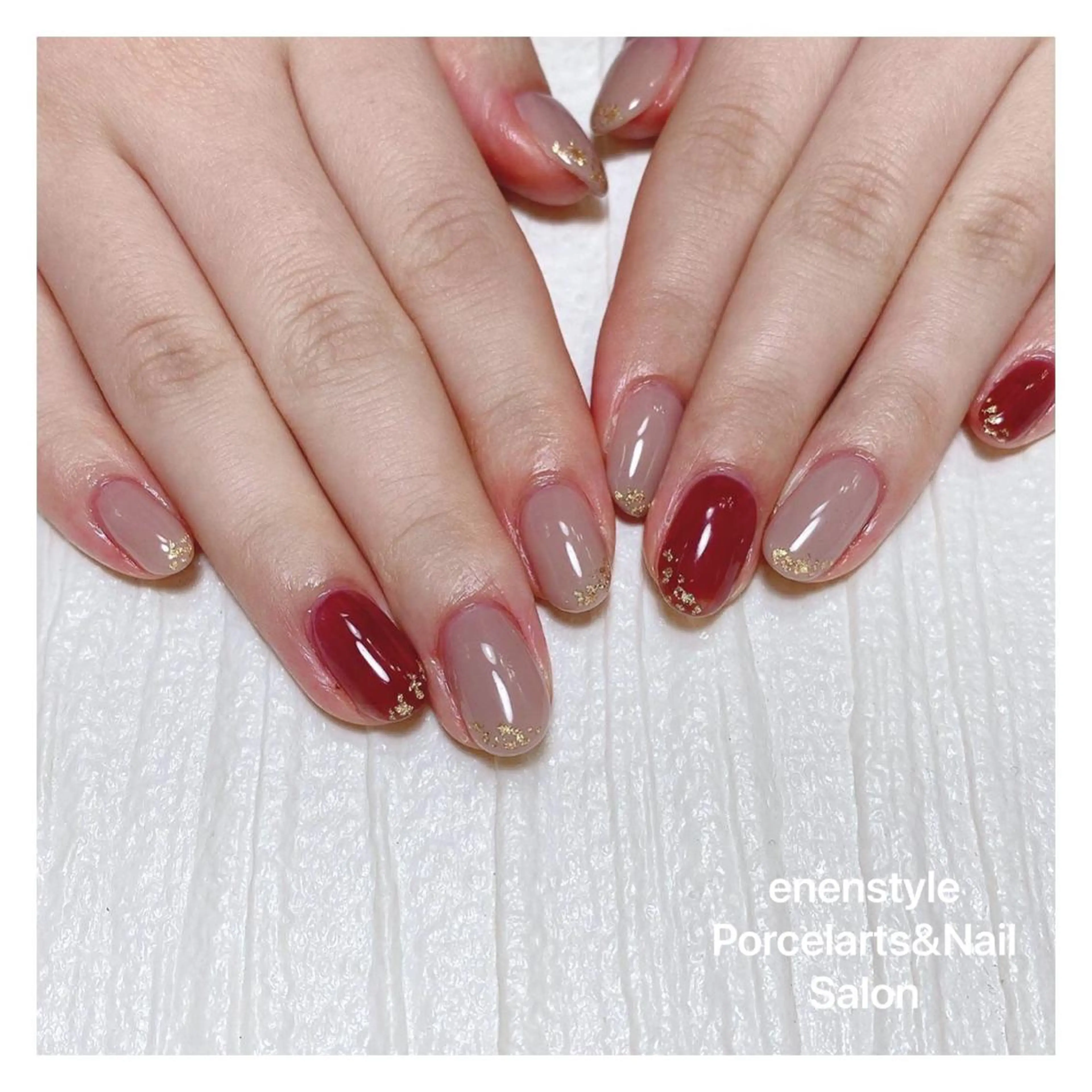 ミディアム ネイル ハンドネイル 👑enen style👑のネイルデザイン