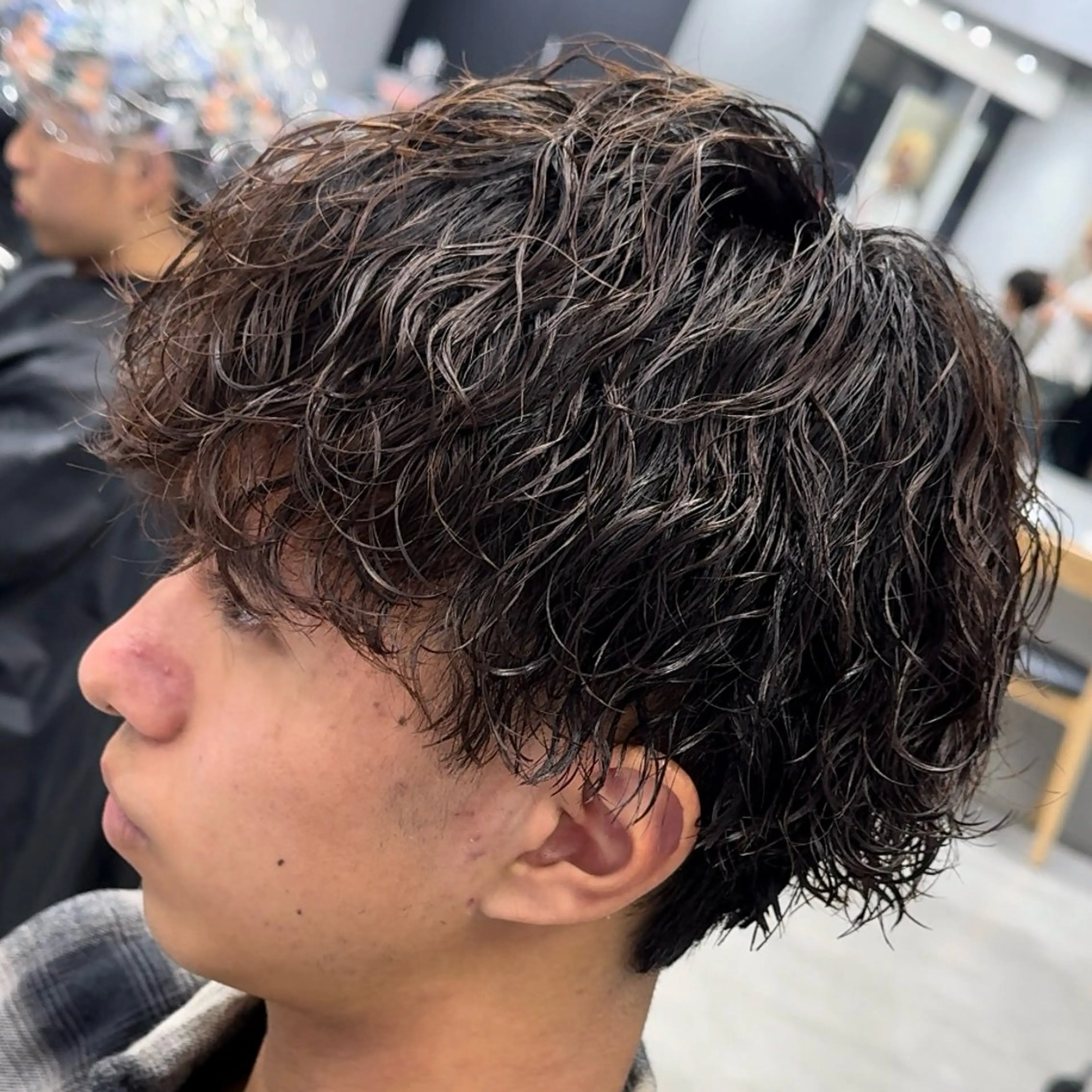 ミディアム パーマ ヘアアレンジ メンズ fifth 石川 凪のヘアスタイル