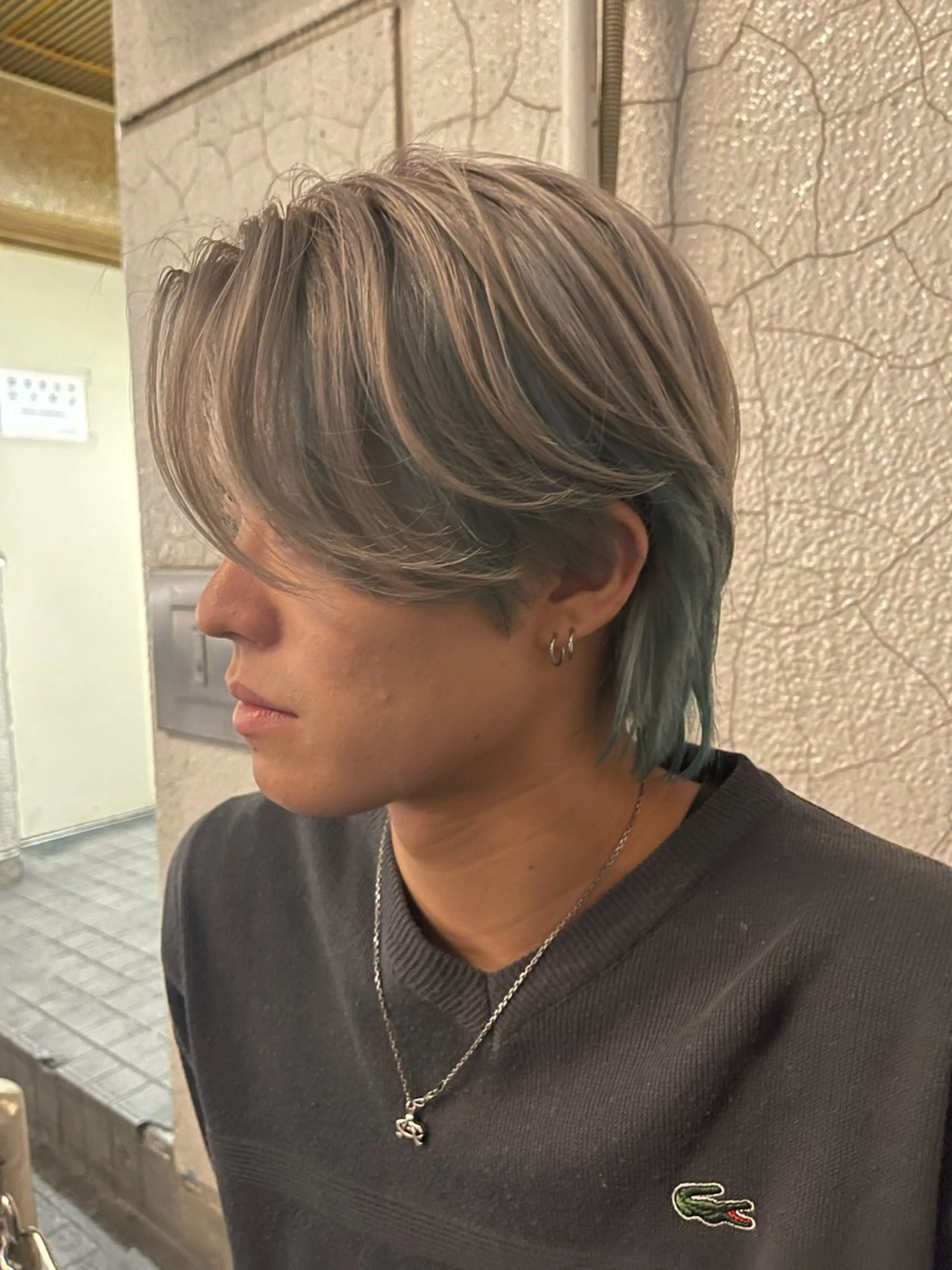 ショート パーマ メンズ センターパート フェードカット マッシュ メンズパーマ メンズツイストパーマ 波巻きスパイラル 近藤剛　浦和のヘアスタイル