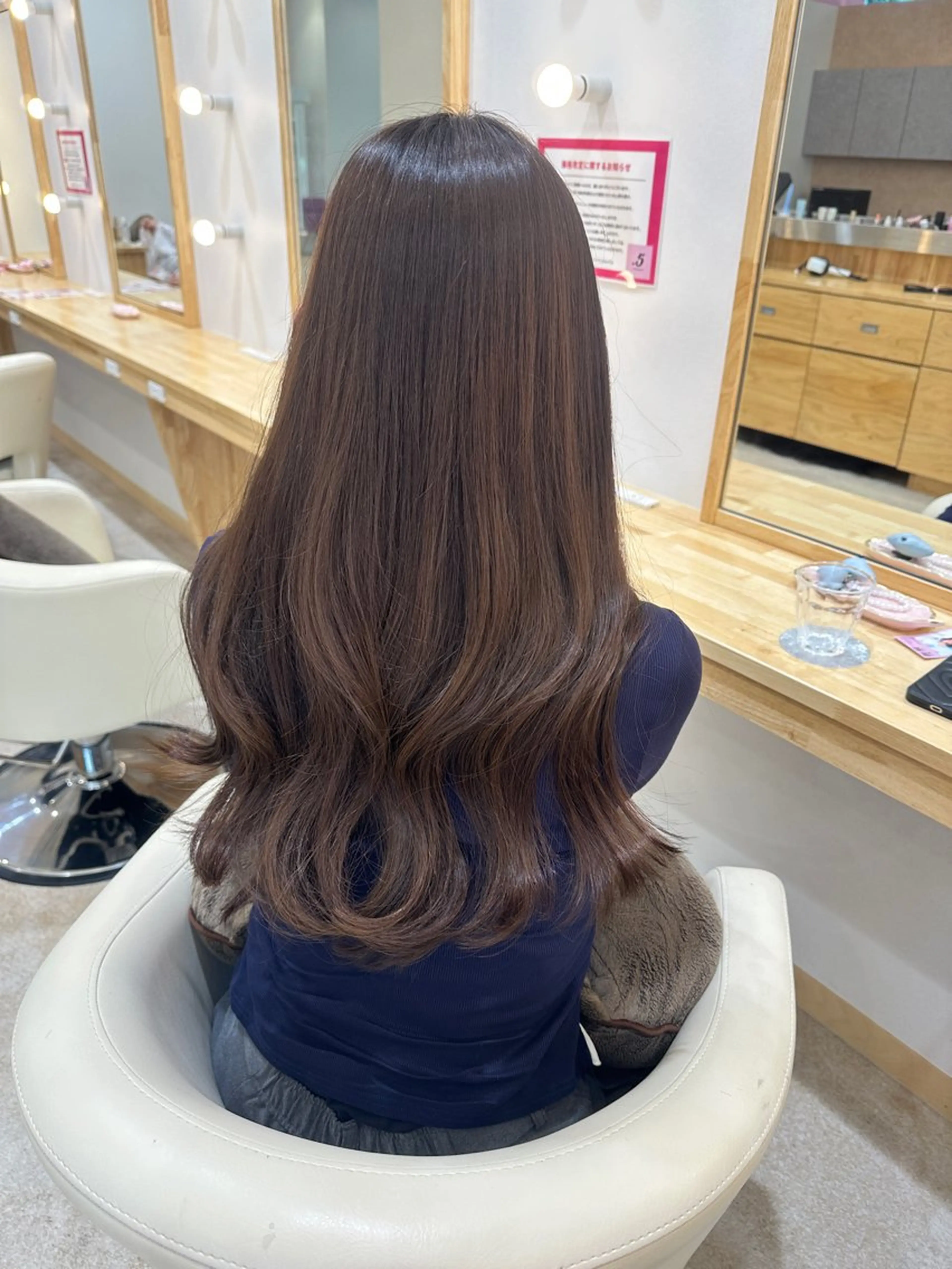 ロング カラー カット ヘアカラー ミルキーな暖色 🩰 girly ♡ ノアのヘアスタイル