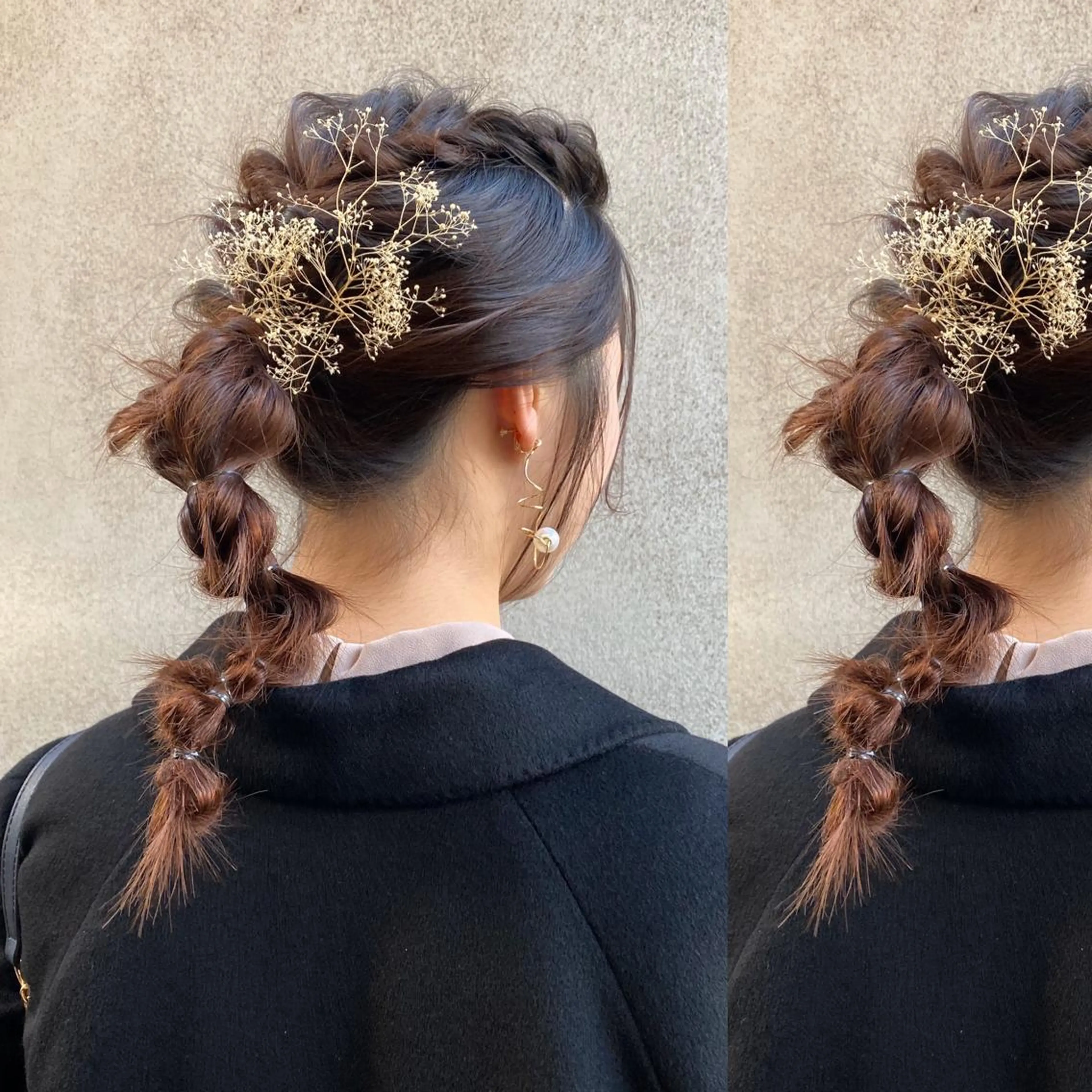 ミディアム カラー ヘアアレンジ 卒業式のヘアスタイル ツキノキ ミナのヘアスタイル