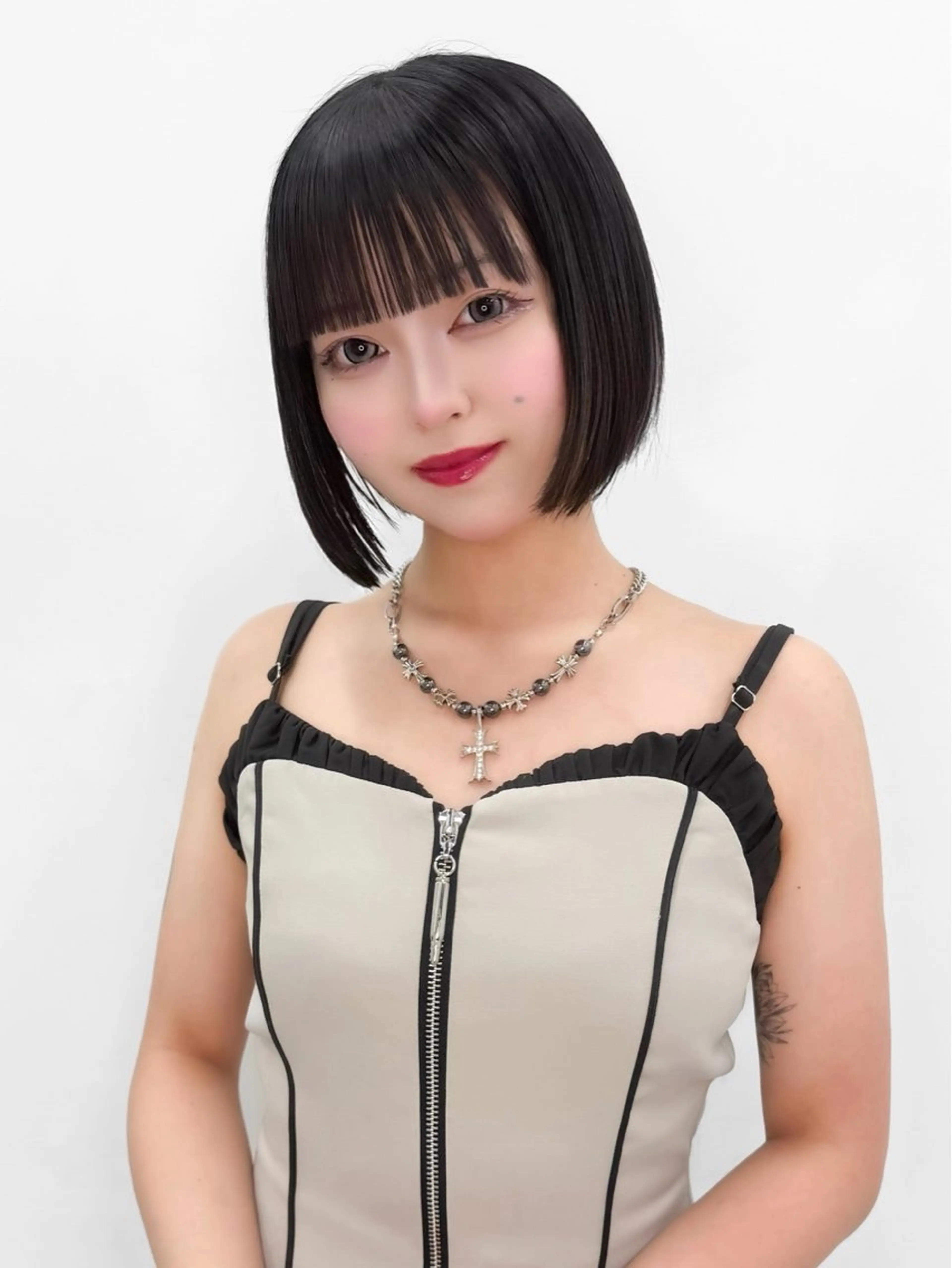 ショート カラー ヘアアレンジ カット ヘアカラー 縮毛矯正 トリートメント ヘッドスパ ヘアセット 縮毛矯正🤍 盛れるボブ/ひかりのヘアスタイル