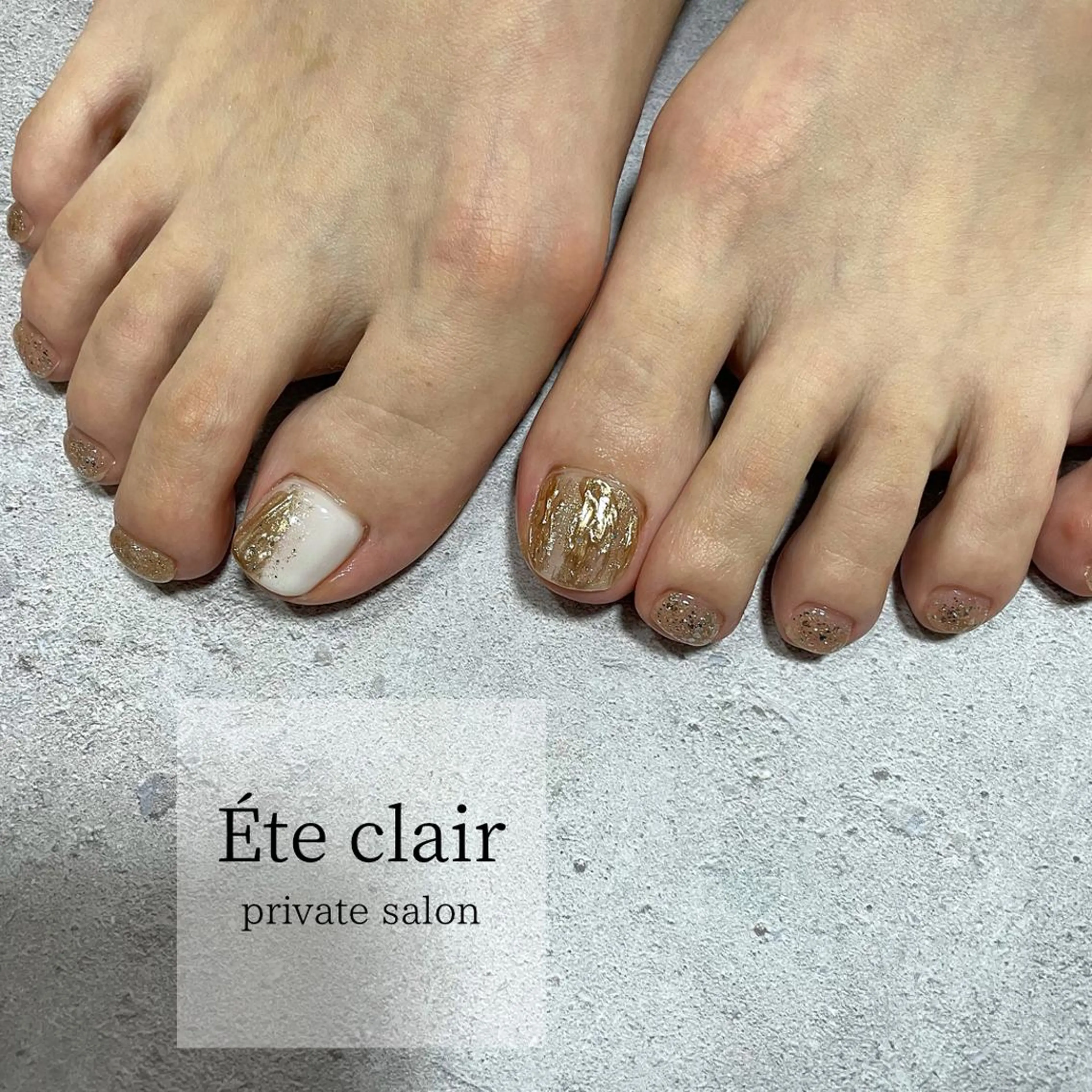 ネイル アートネイル ゴールド Ète clair エテクレールのネイルデザイン